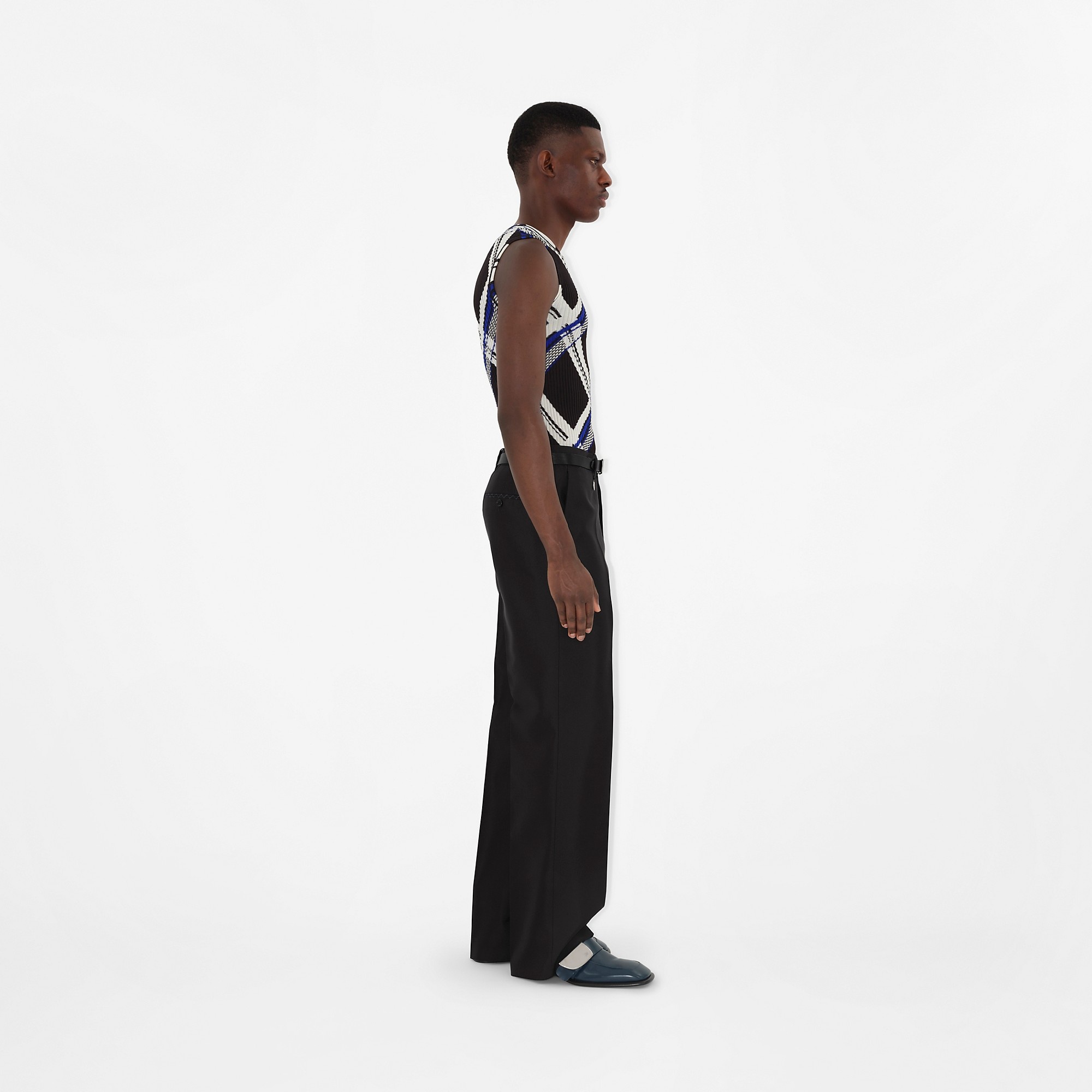 Check Silk Vest - 3