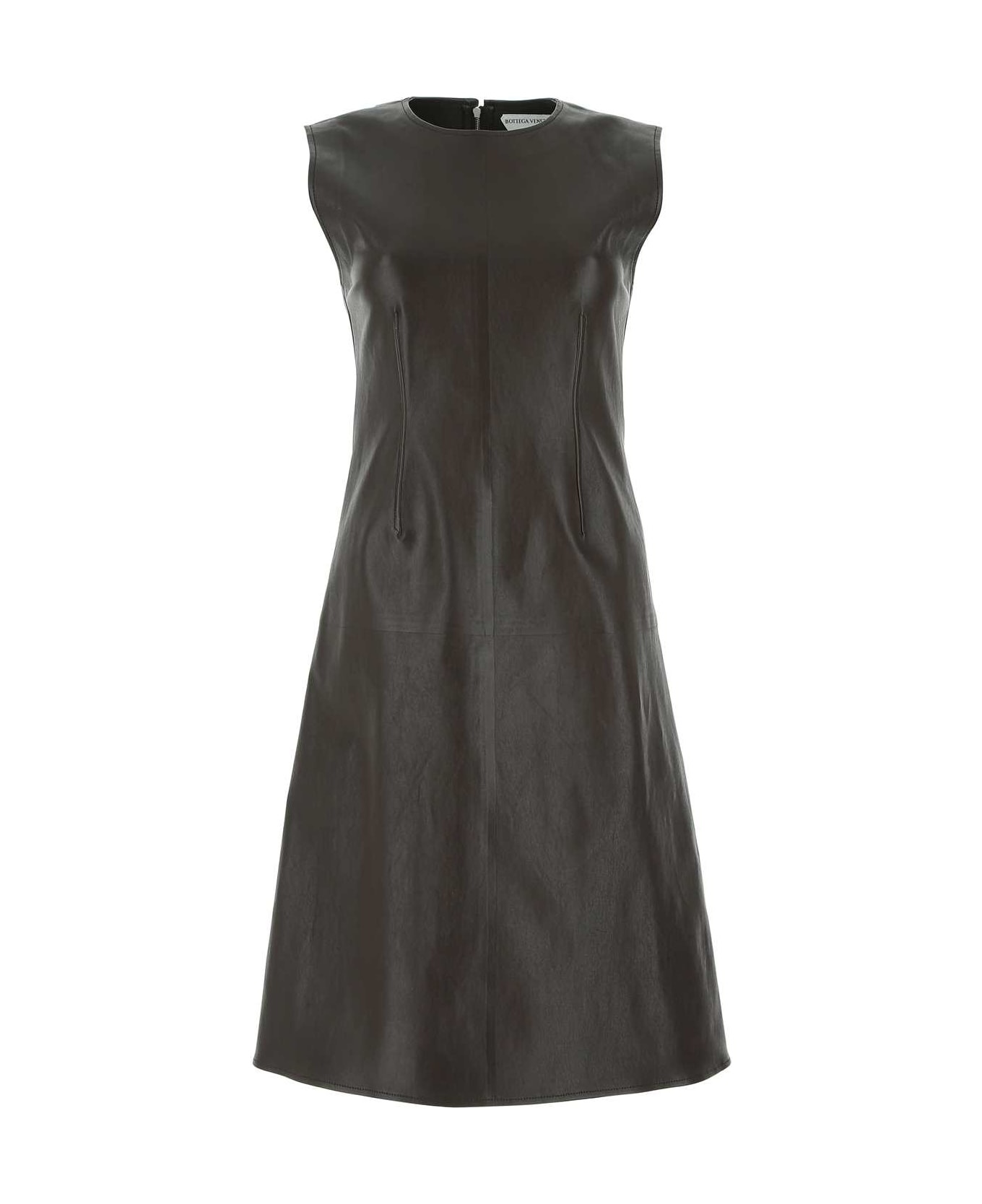 Dark Brown Nappa Leather Dress - 1