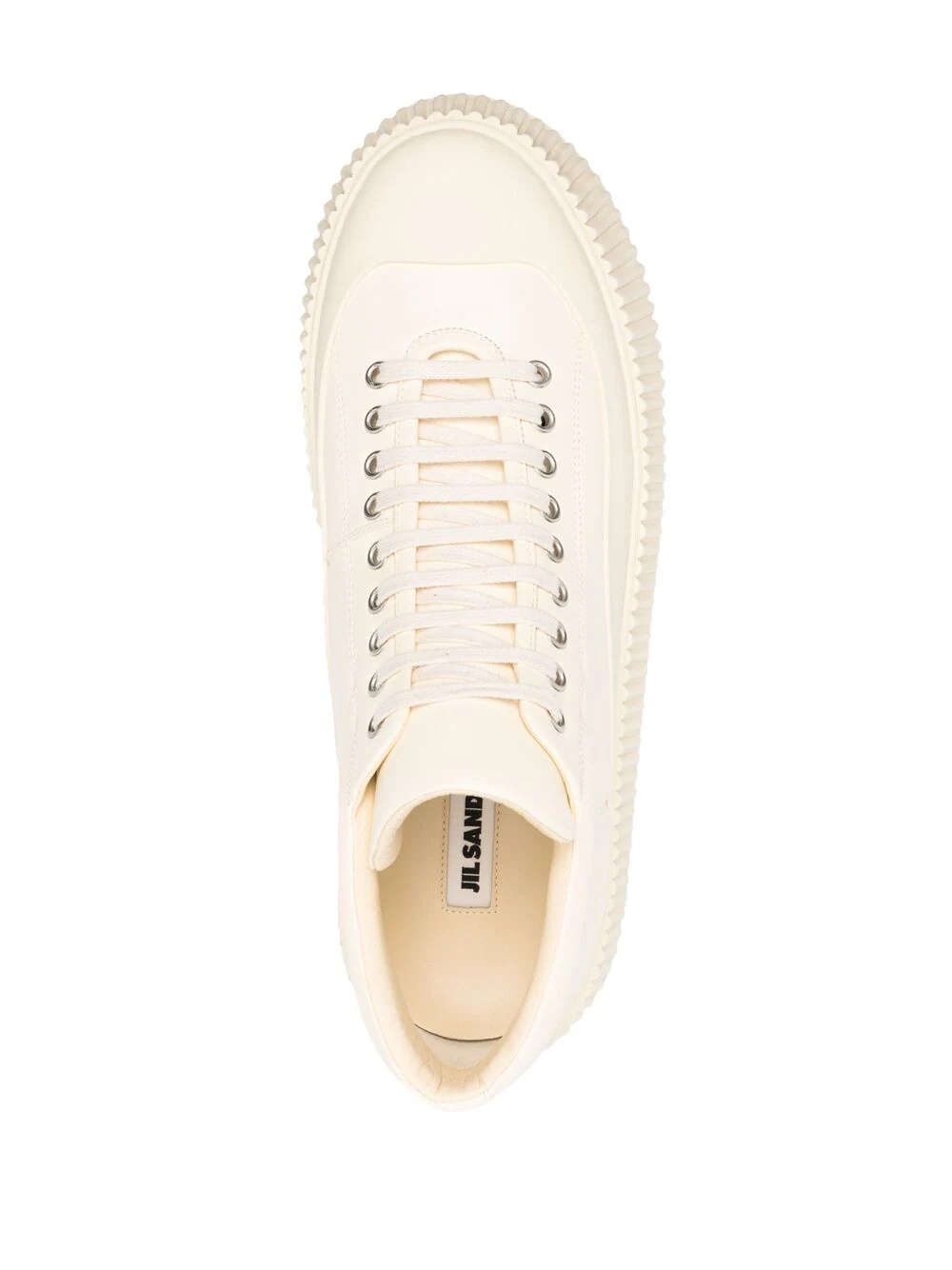 ribbed mid-top sneakers - 4