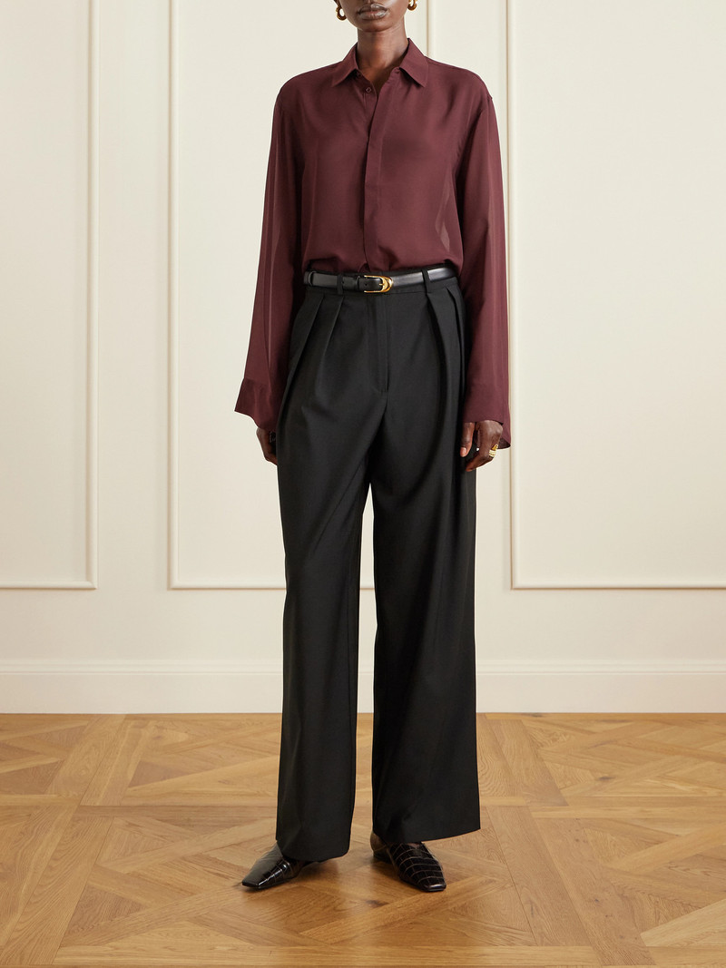The Frankie Shop Verlin Tie-detailed Chiffon Shirt outlook