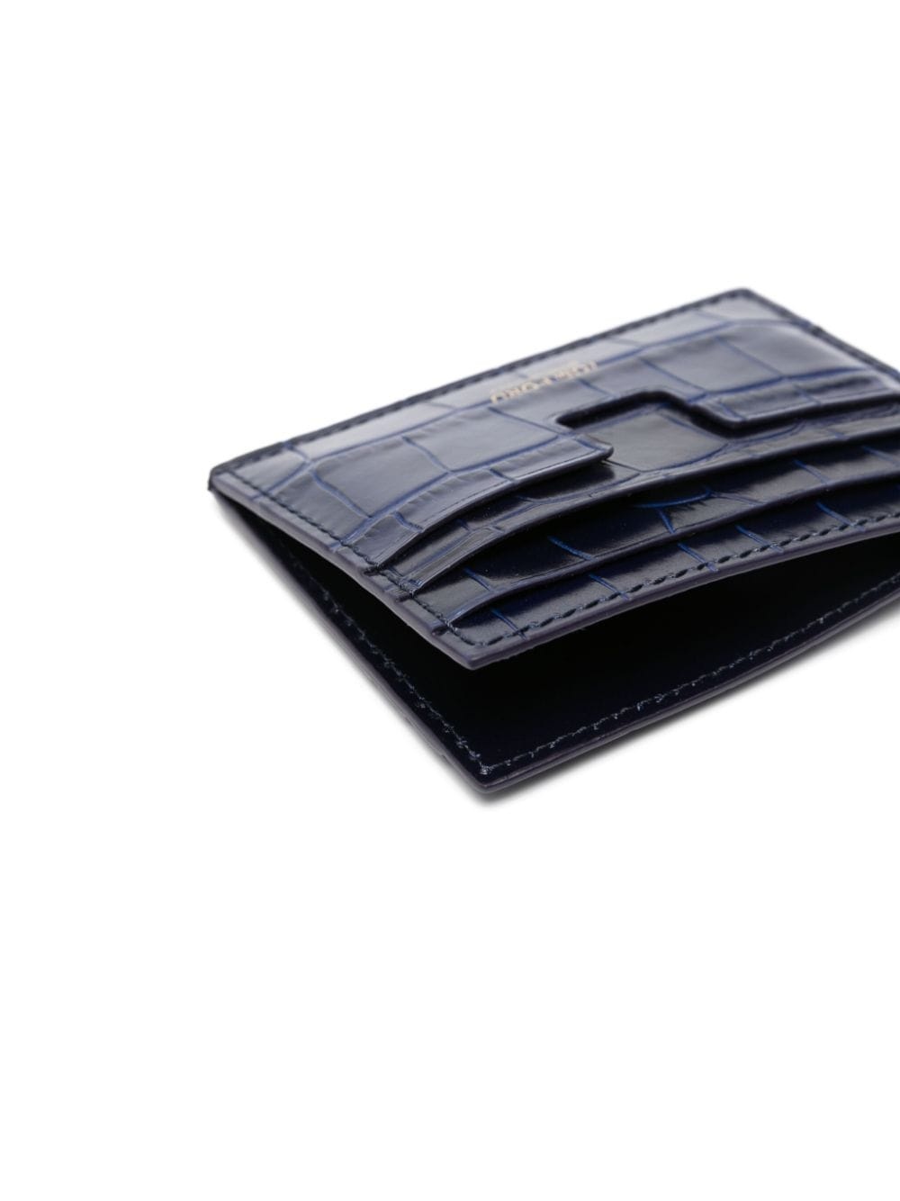 crocodile-embossed card holder - 3