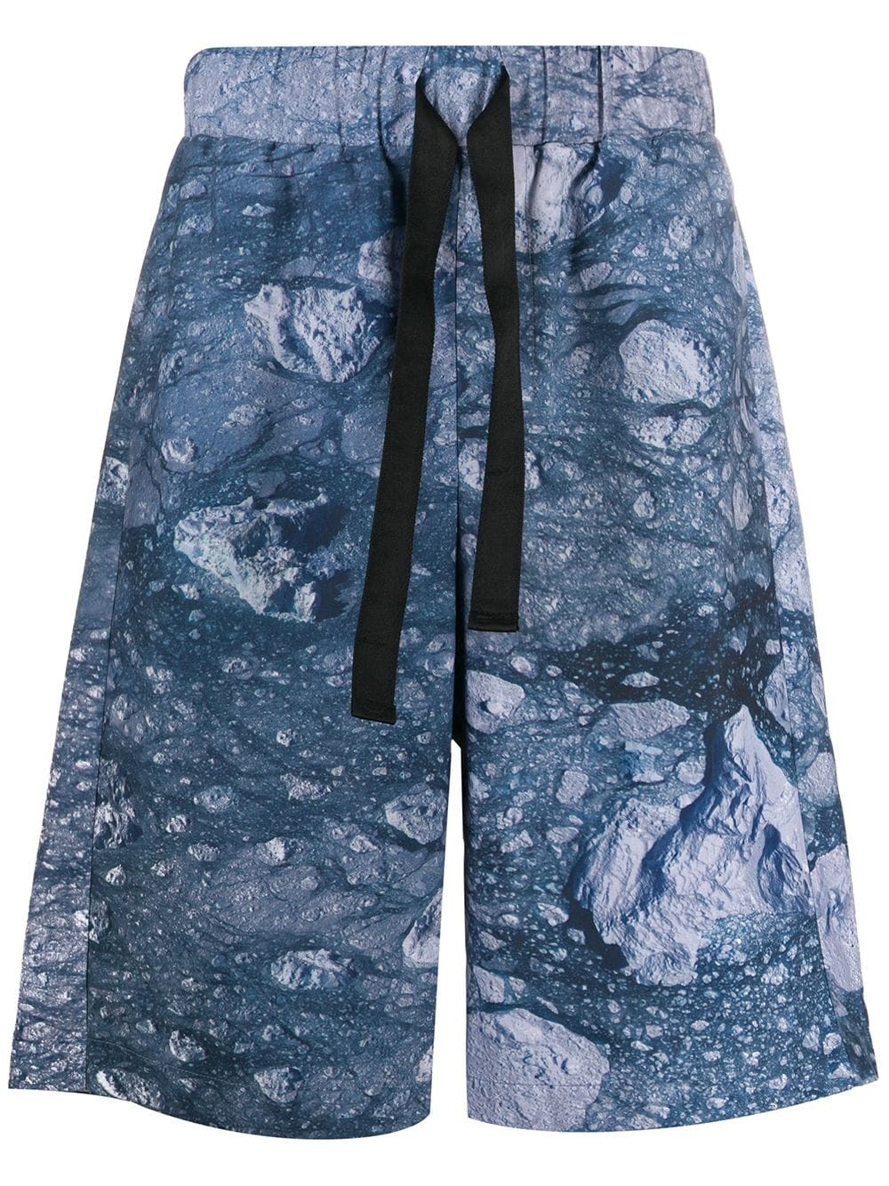 glacier-print track shorts  - 1