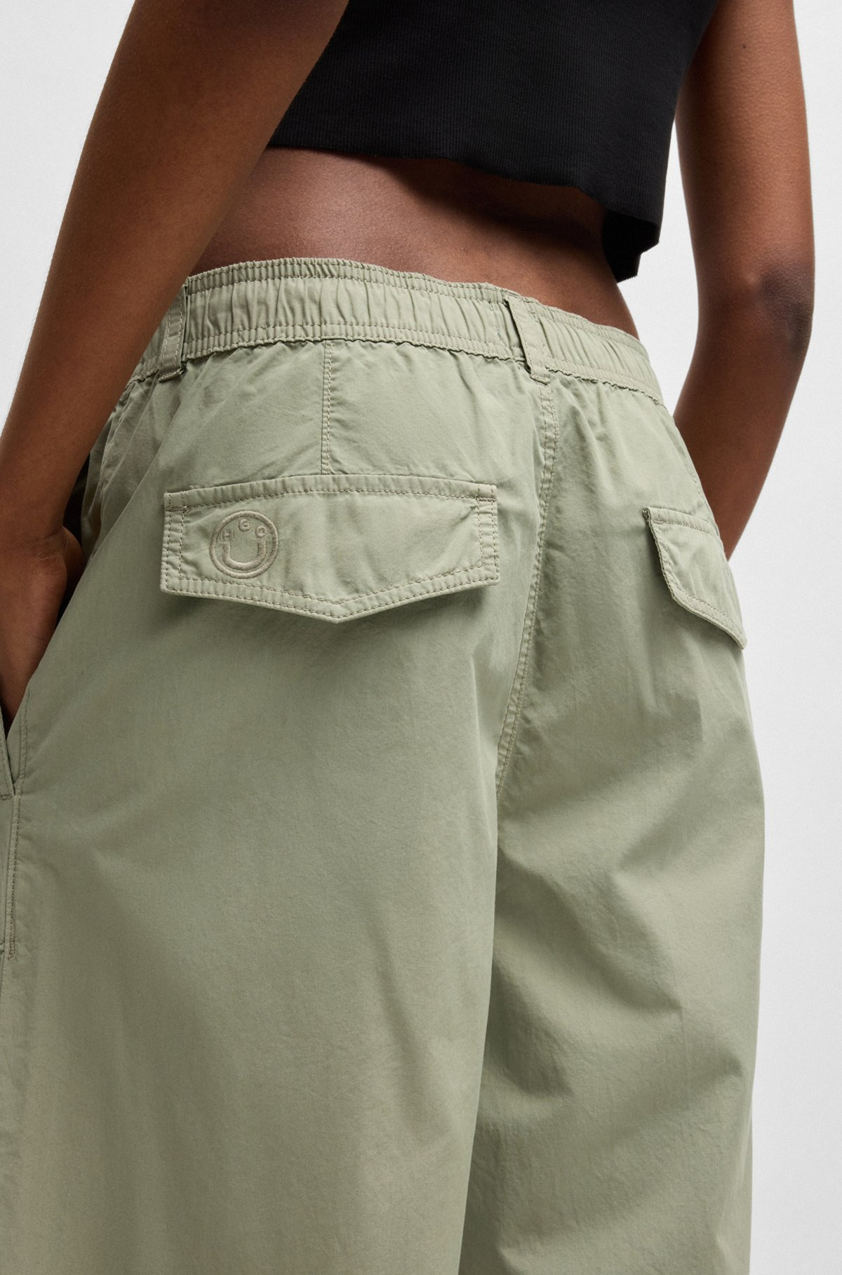 RELAXED-FIT TROUSERS IN COTTON CANVAS - 5