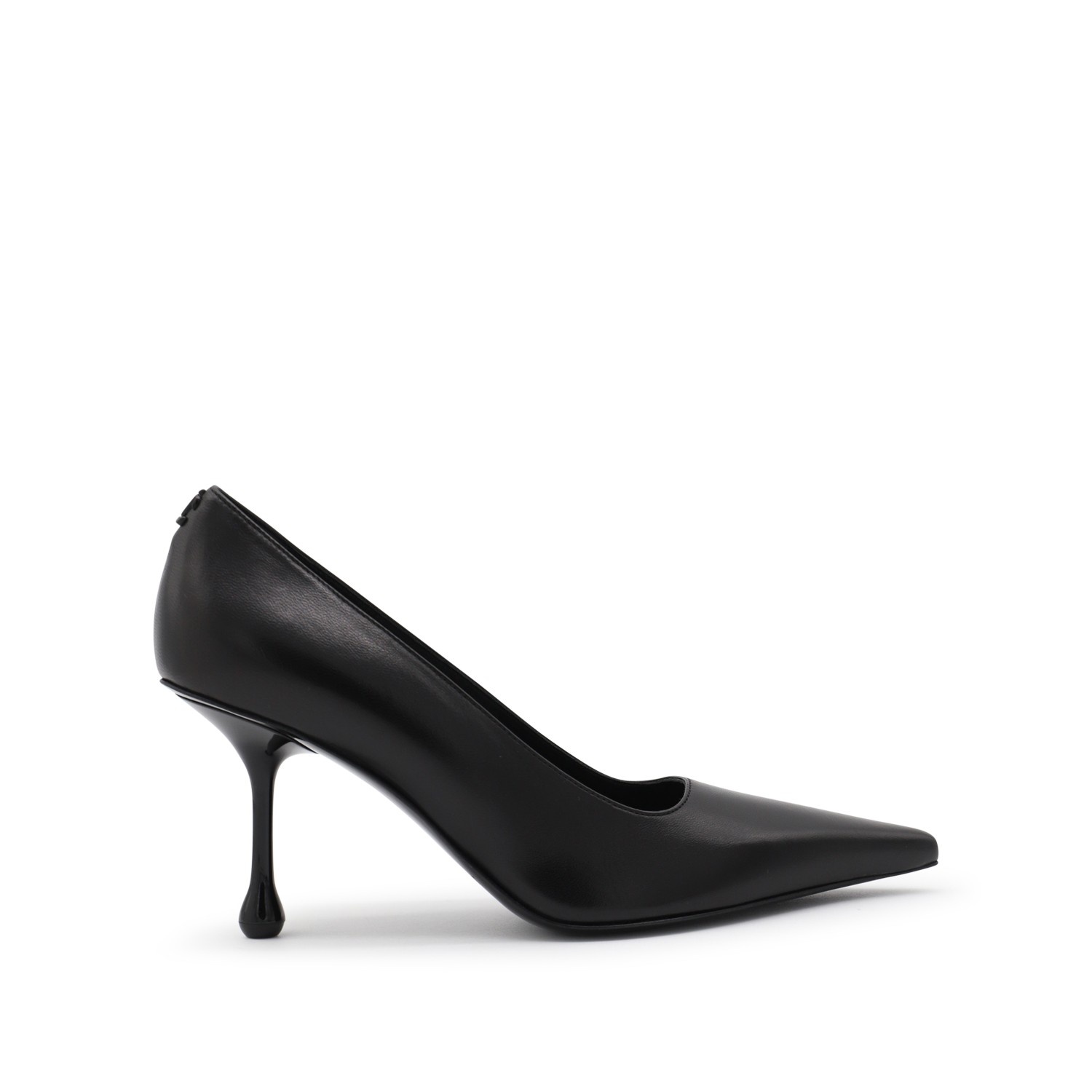 BLACK LEATHER IXIA 80 PUMPS - 1