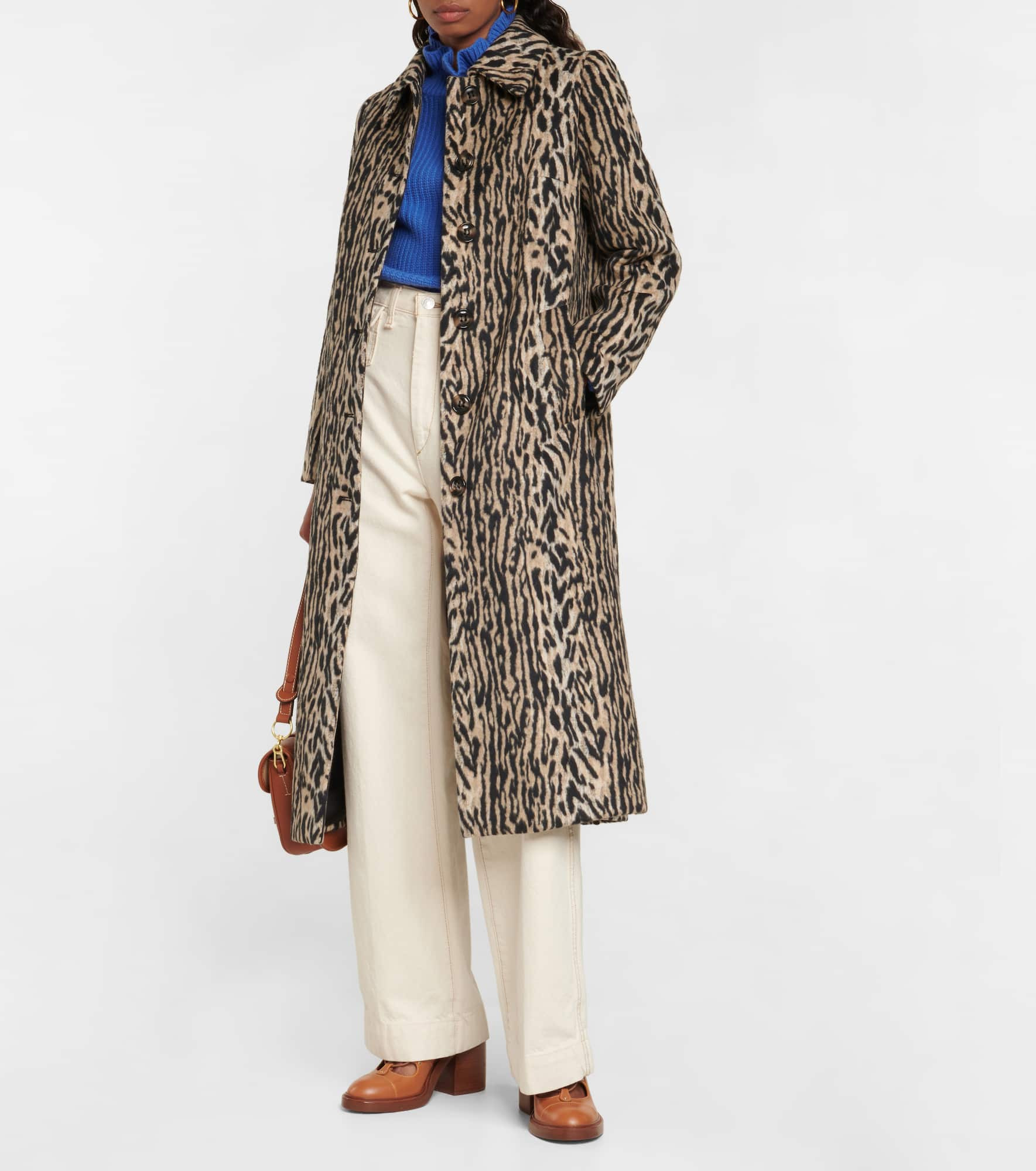 Milly leopard-print faux fur coat - 2