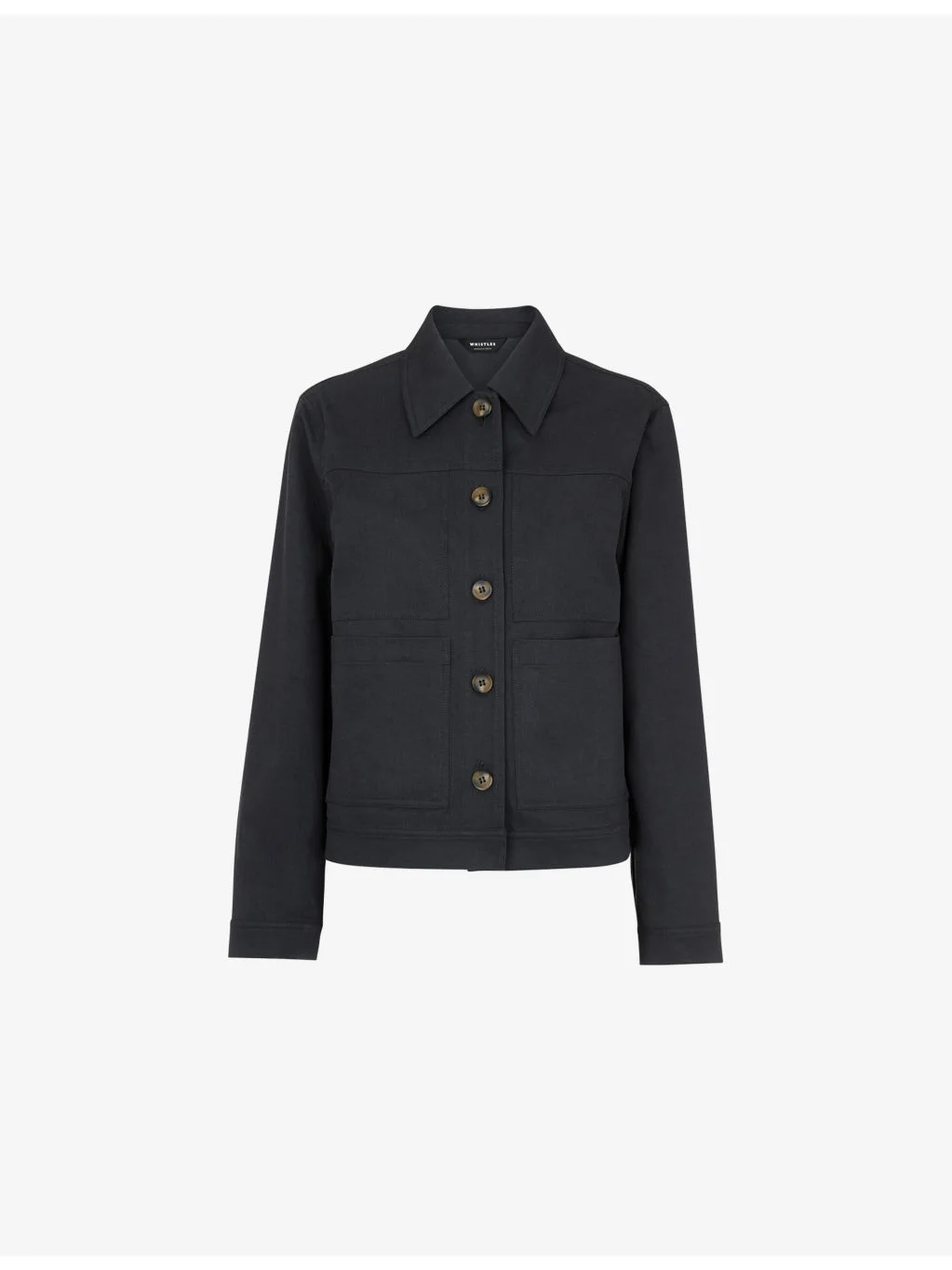 Mia Patch-Pocket Cotton and Lyocell-Blend Jacket - 1