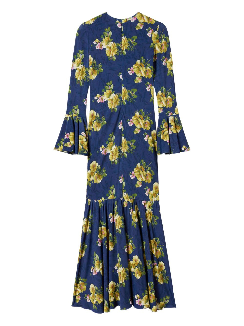 floral bell-sleeve midi dress - 5