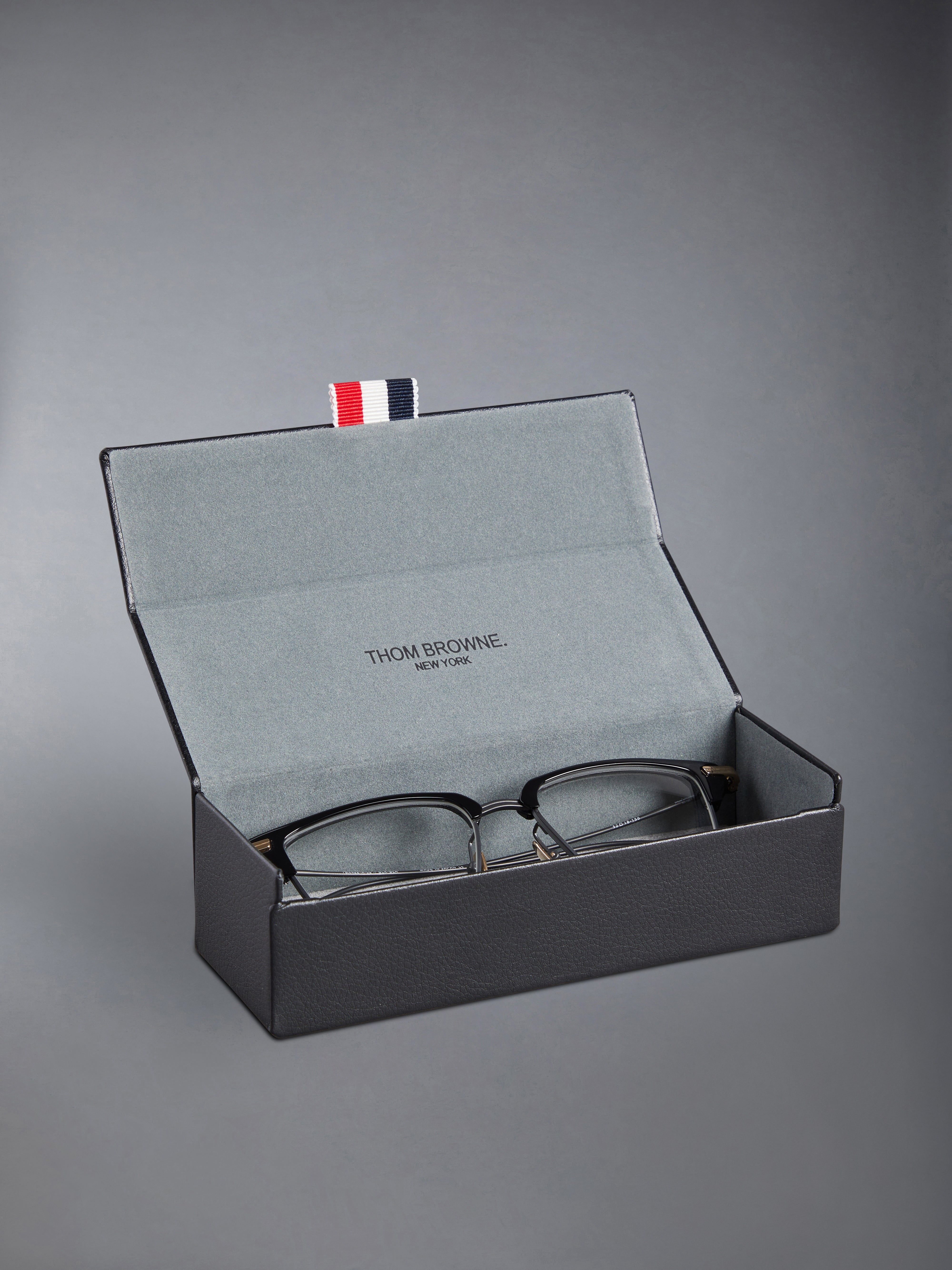 ACETATE AND TITANIUM RECTANGULAR EYEGLASSES - 6