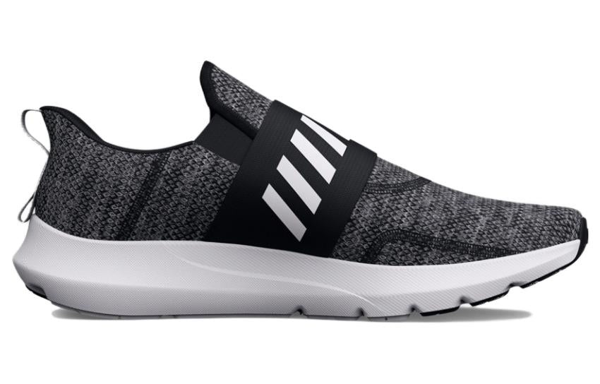 (WMNS) Under Armour Surge 3 Slip 'Black White' 3026507-001 - 2