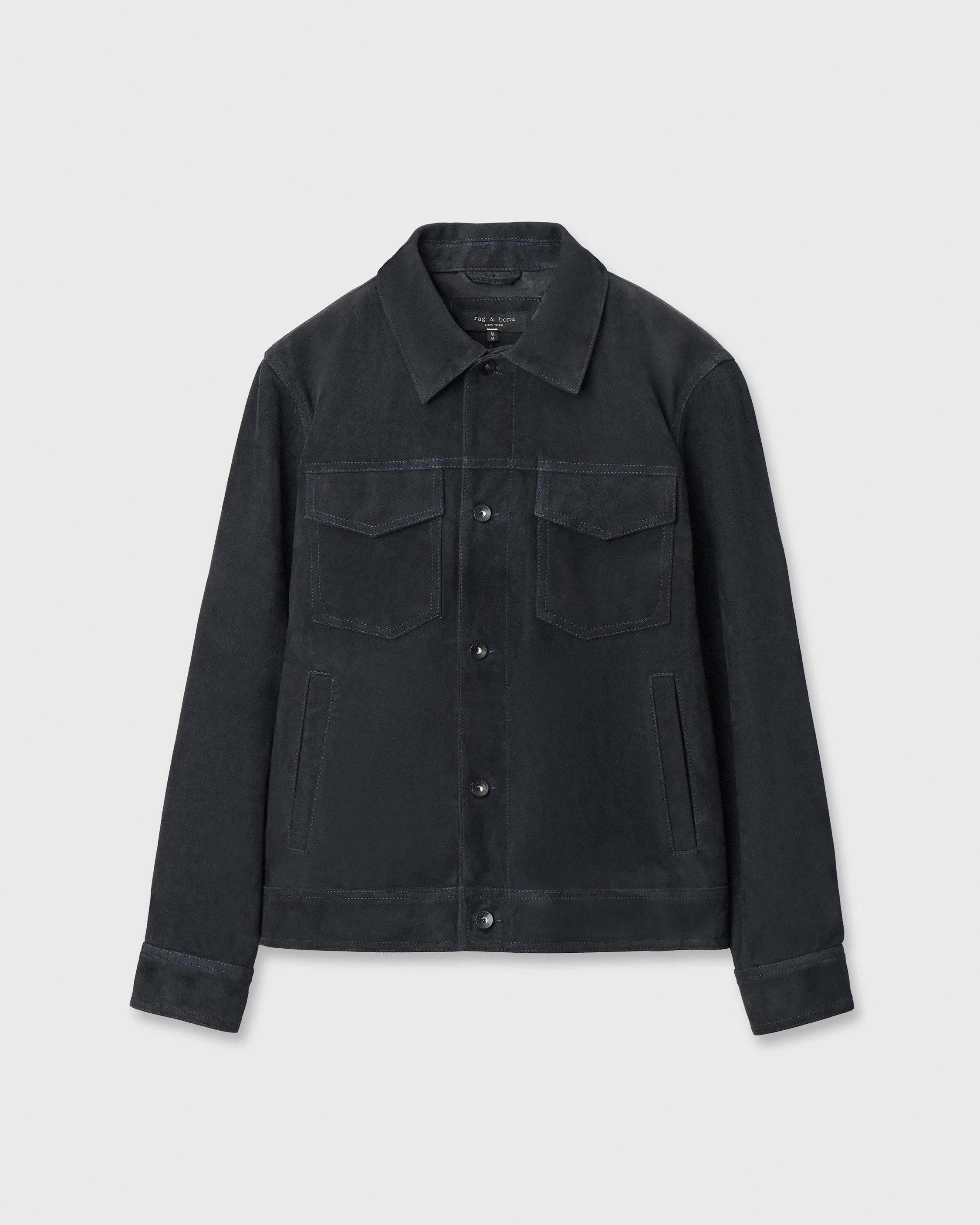 rb Suede Trucker Jacket - 1