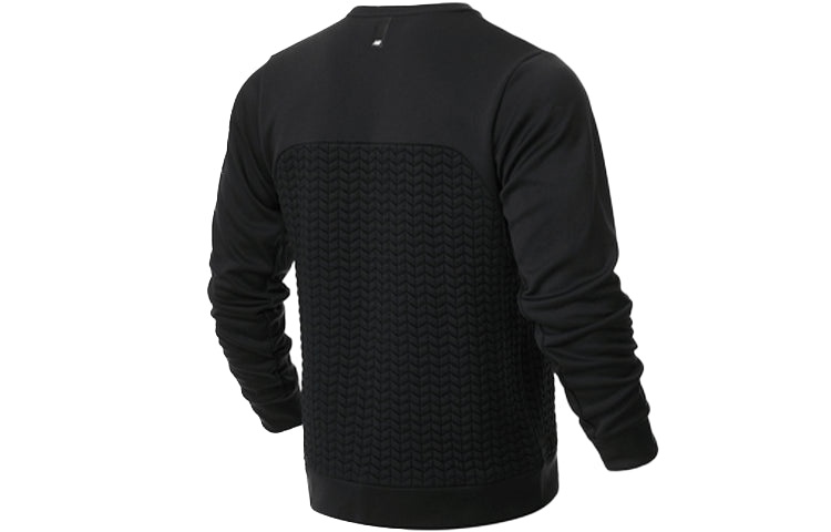 New Balance Men's New Balance Logo Printing Round Neck Pullover Long Sleeves Black MT13155-BK - 2