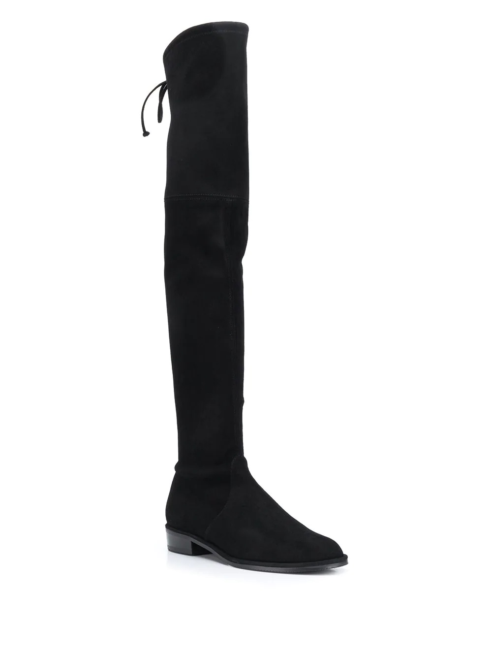 tie-fastened thigh high boots - 2