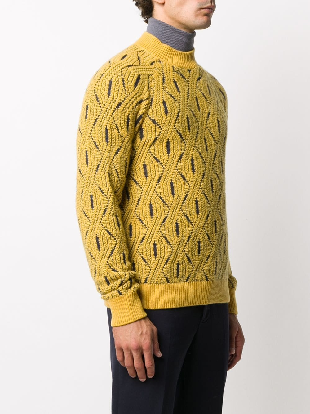 chunky cable knit jumper - 3