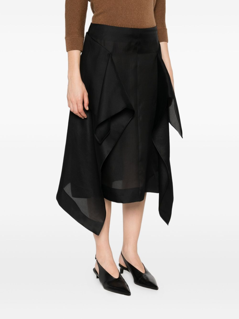 Nina ruffled silk skirt - 3