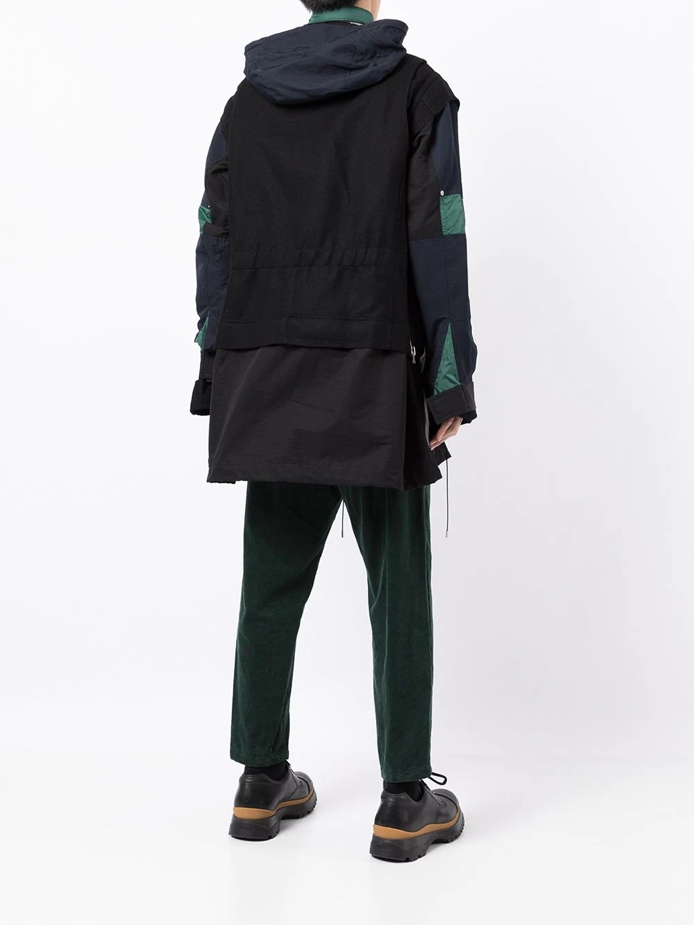 colour-block parka - 4