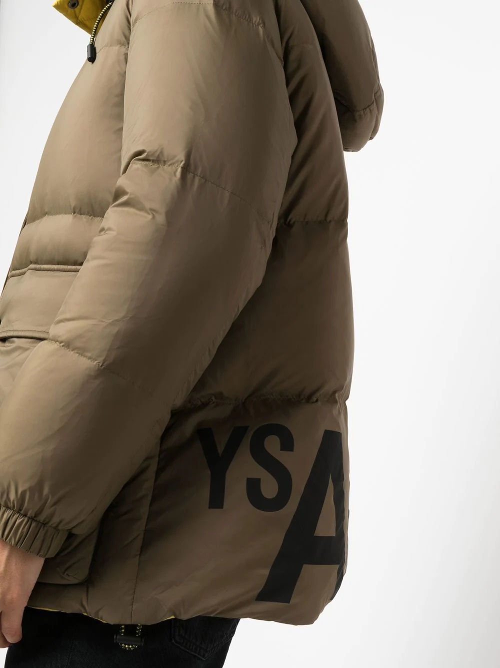 two-tone reversible down jacket - 5