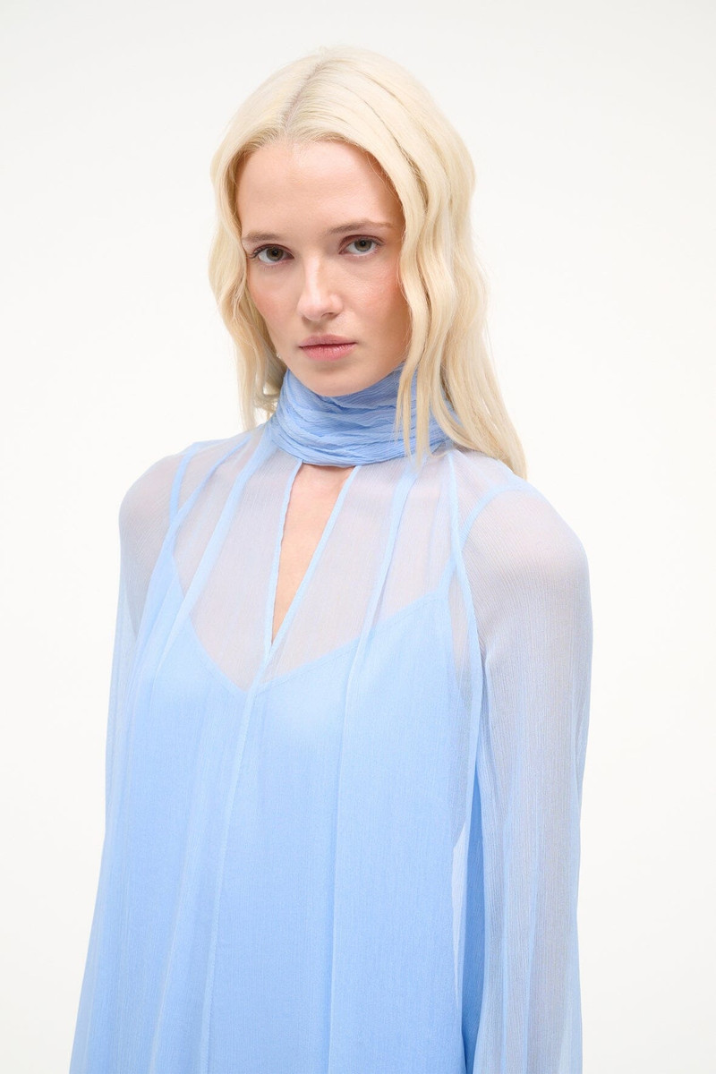 STAUD ESTHER MINI DRESS CLEAR BLUE 5