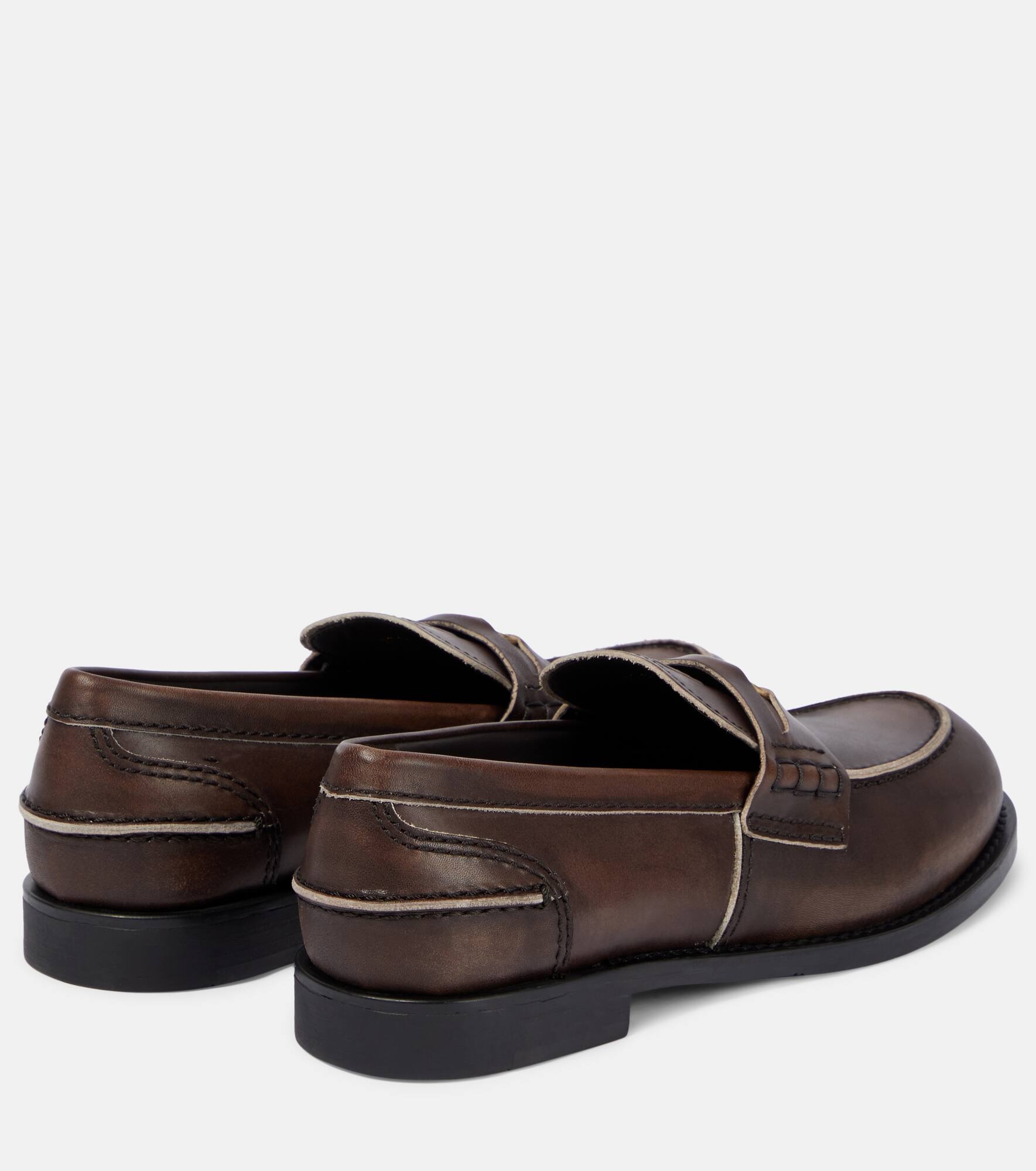 Embellished leather loafers - 2