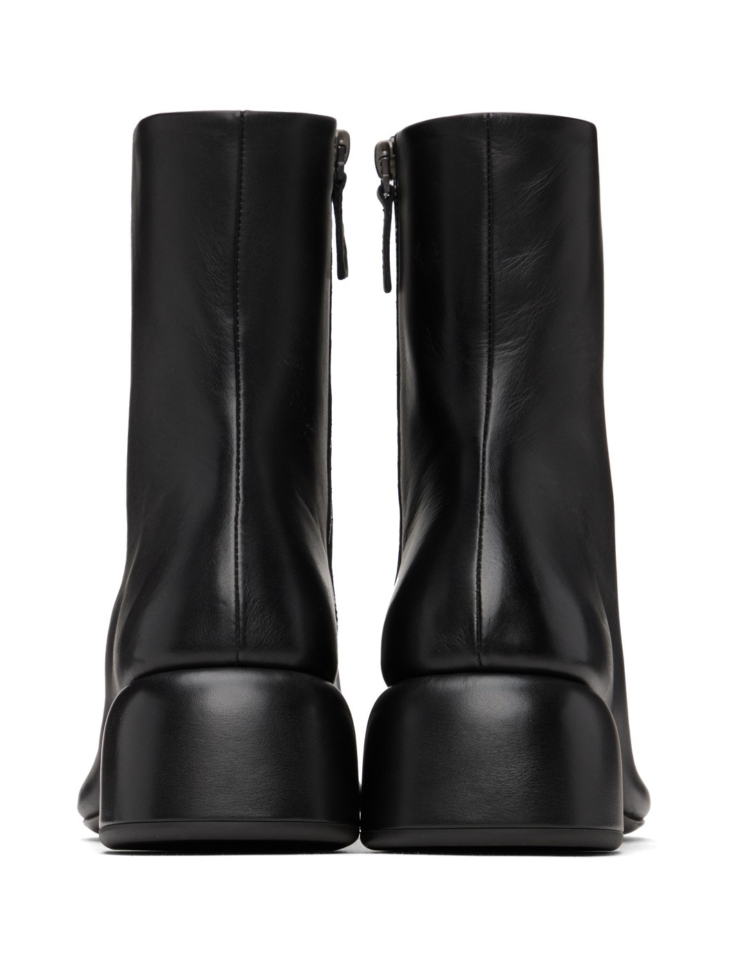 Black Zip-Up Boots - 2
