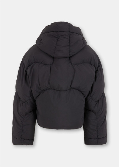 Acne Studios Black Hooded Puffer Jacket outlook