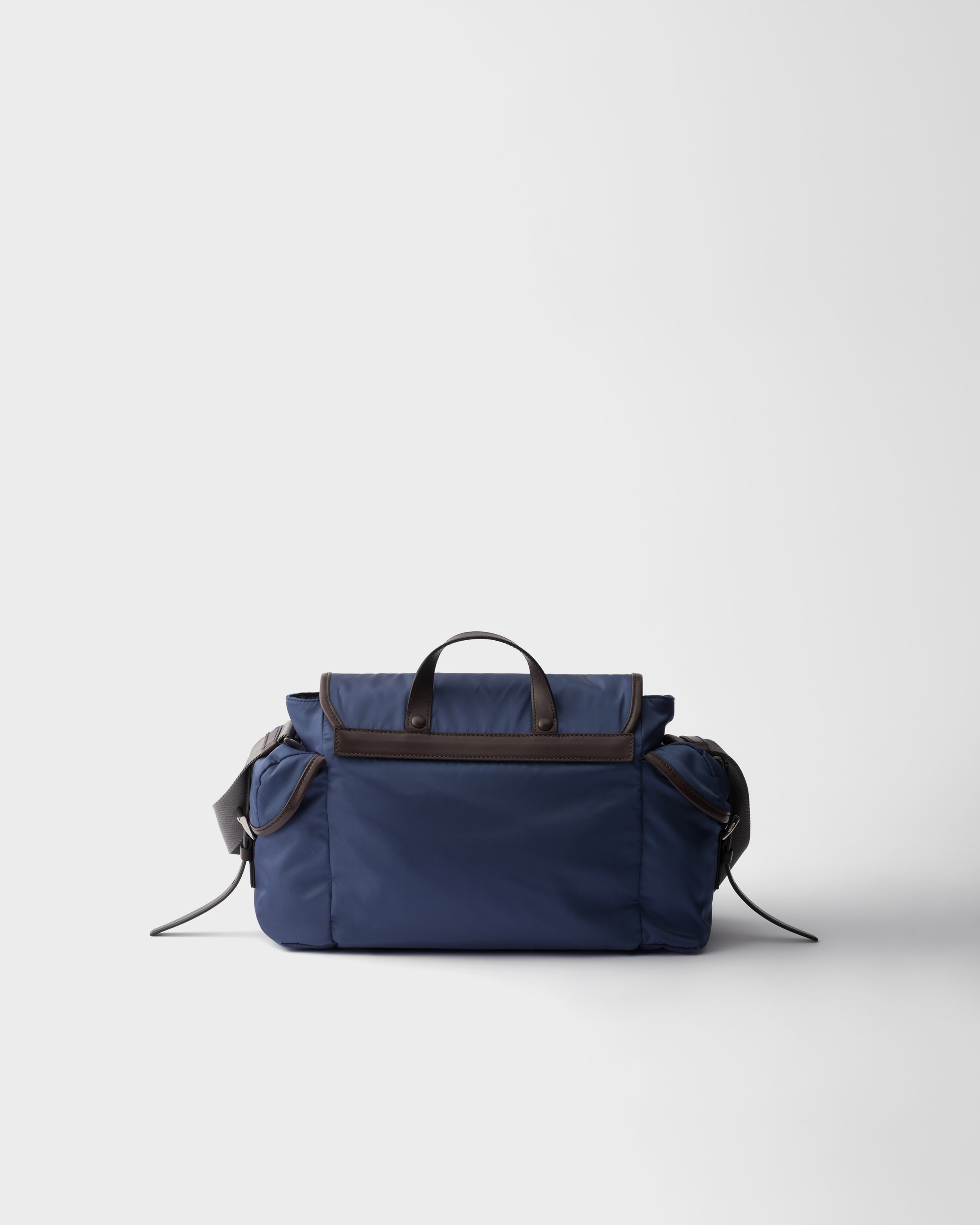 Re-Nylon and leather shoulder bag - 4