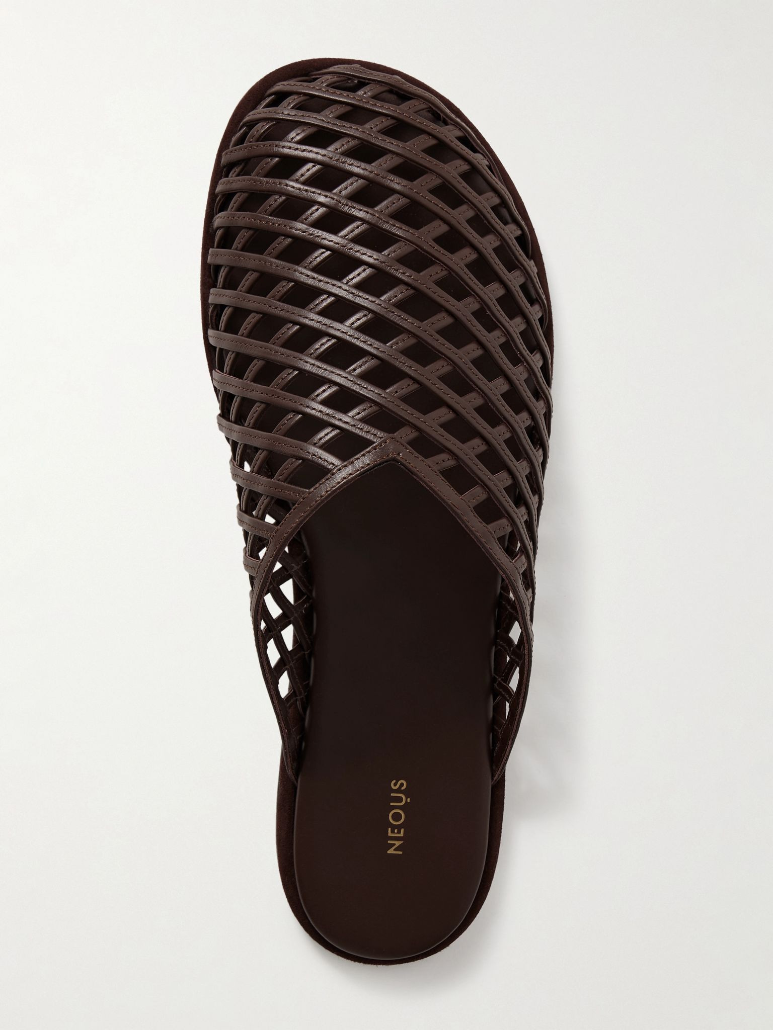 Atik leather slippers Dark brown - 5