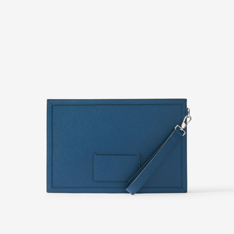 Grainy Leather TB Zip Pouch 3