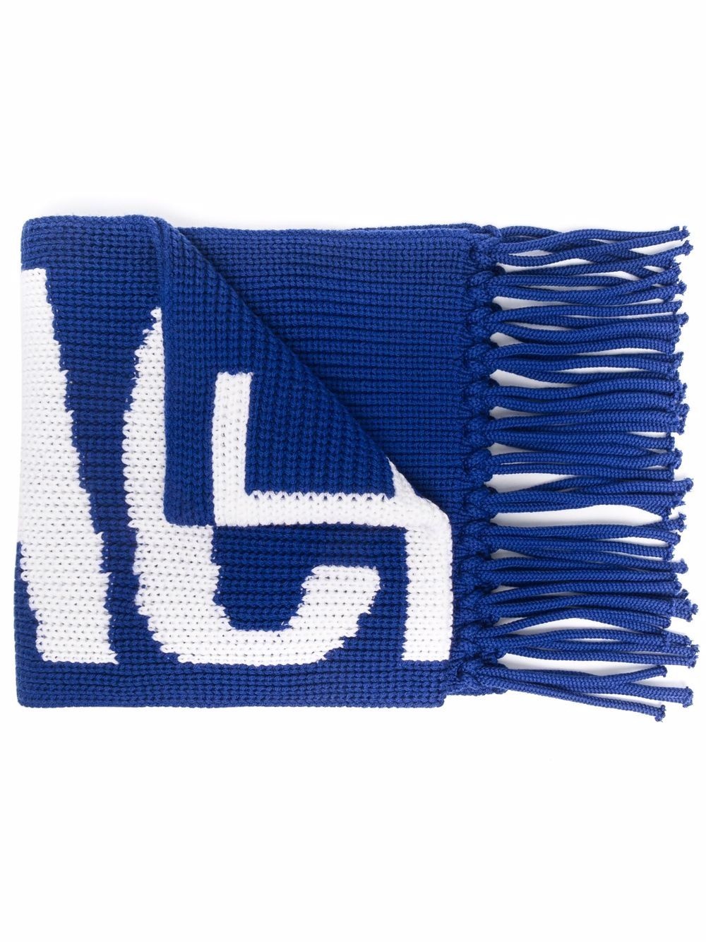 logo intarsia-knit maxi scarf - 1