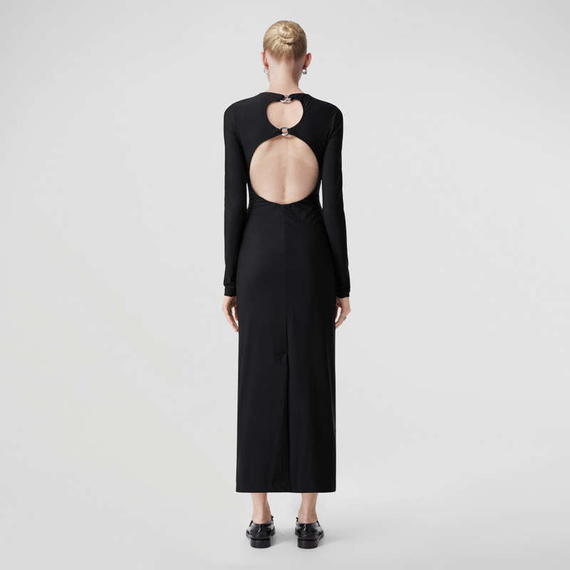 Chain-link Detail Cut-out Stretch Jersey Dress 4