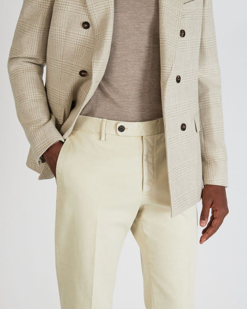 Tapered fit cotton trousers 4