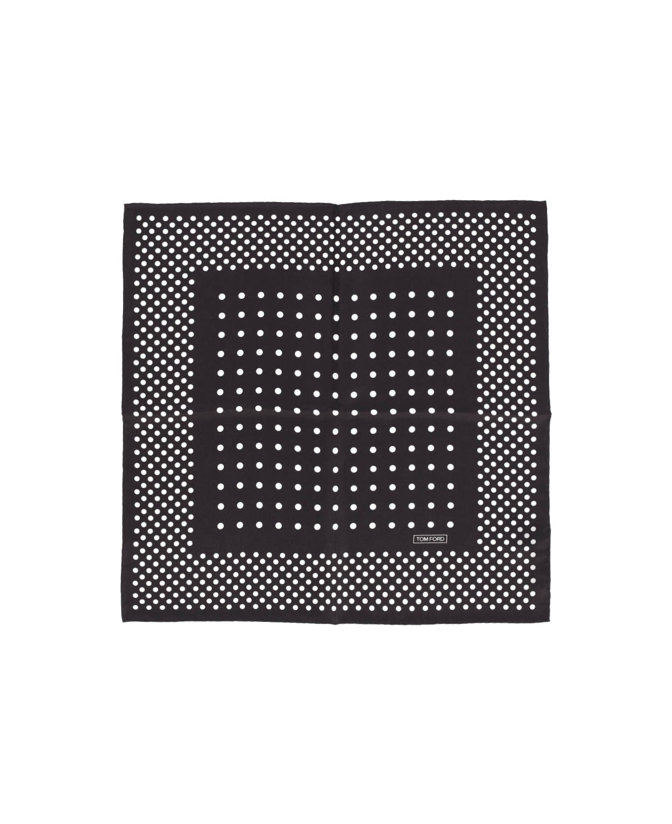 Polka Dot Silk Scarf - 2