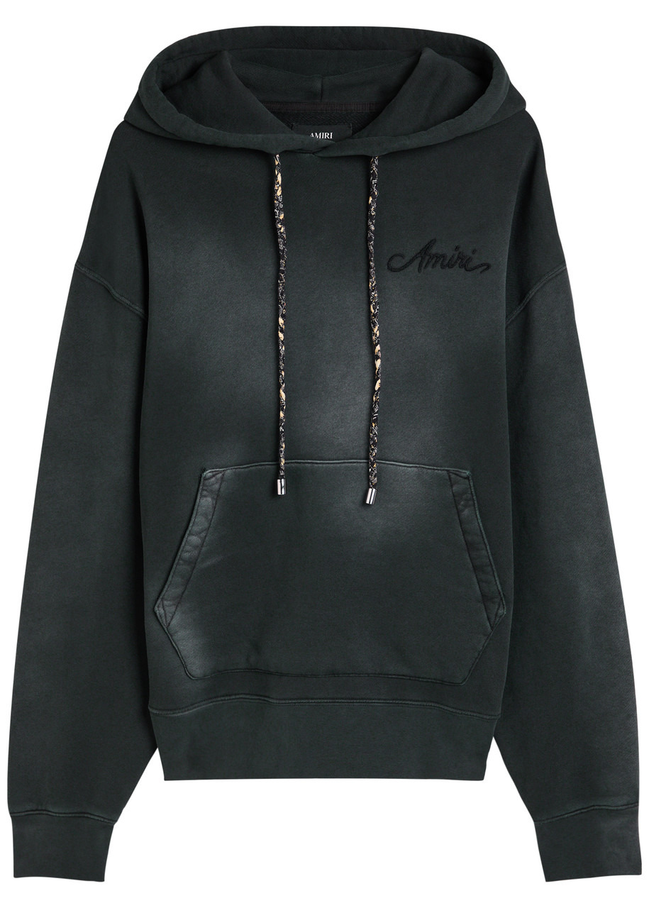 Amiri Bleach Bandana Hooded Cotton Sweatshirt - 1