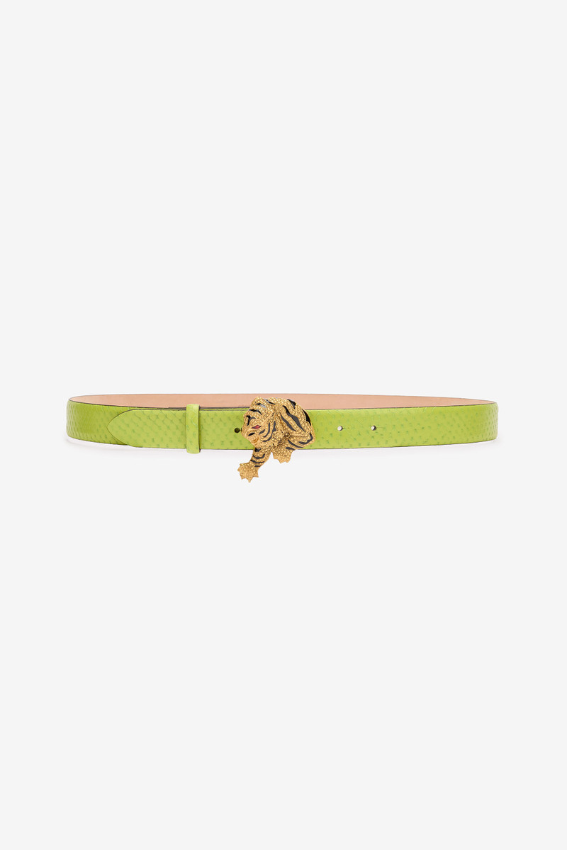 Snake-Effect Belt With Bejeweled Tiger 1