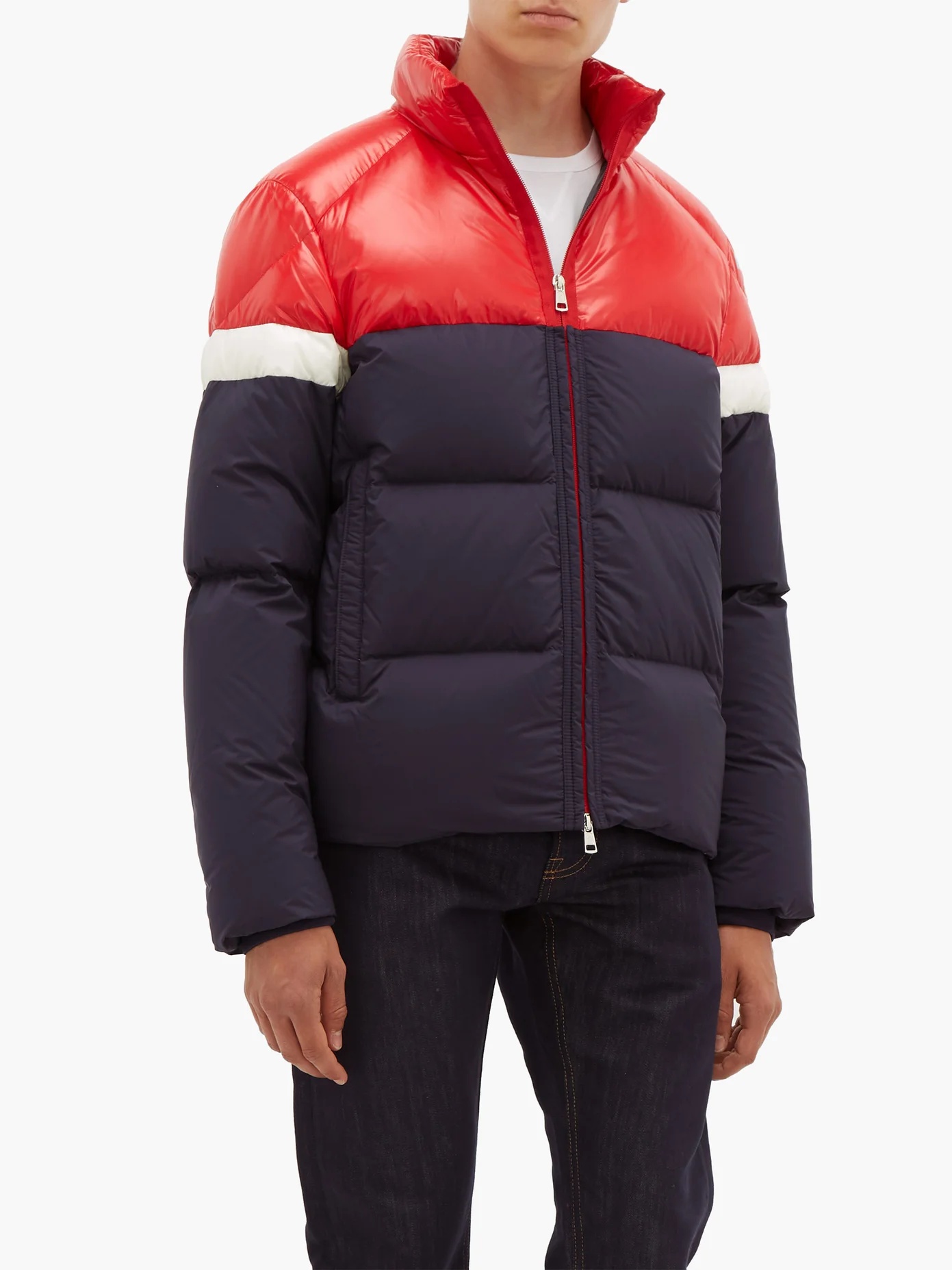 Konic contrast-panel quilted-down coat - 6