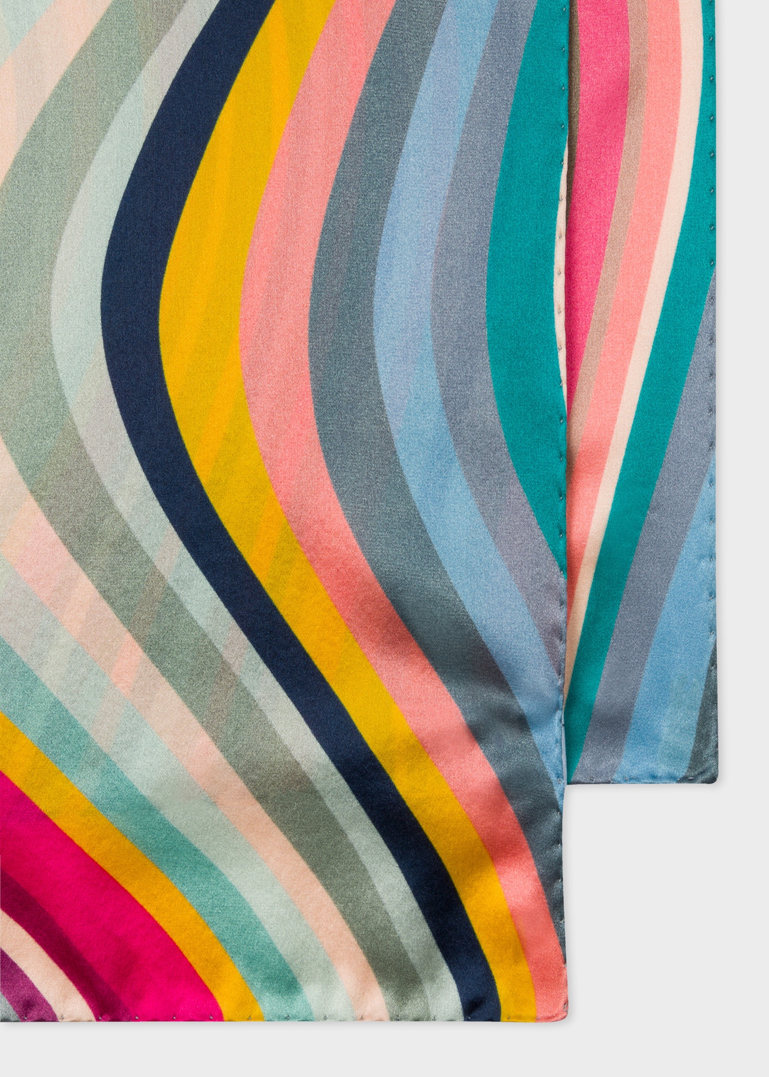 Long 'Swirl' Silk Scarf - 2