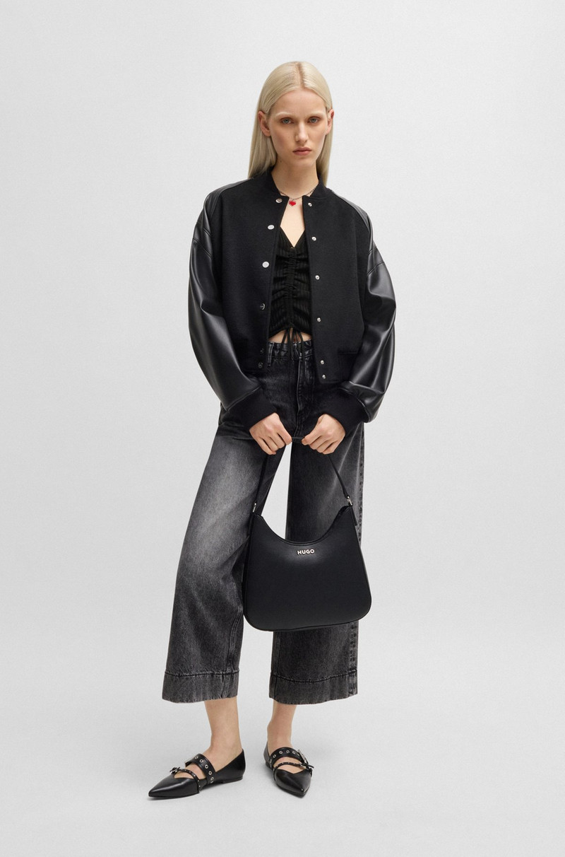 HUGO V-NECK TOP WITH GATHERED FRONT outlook