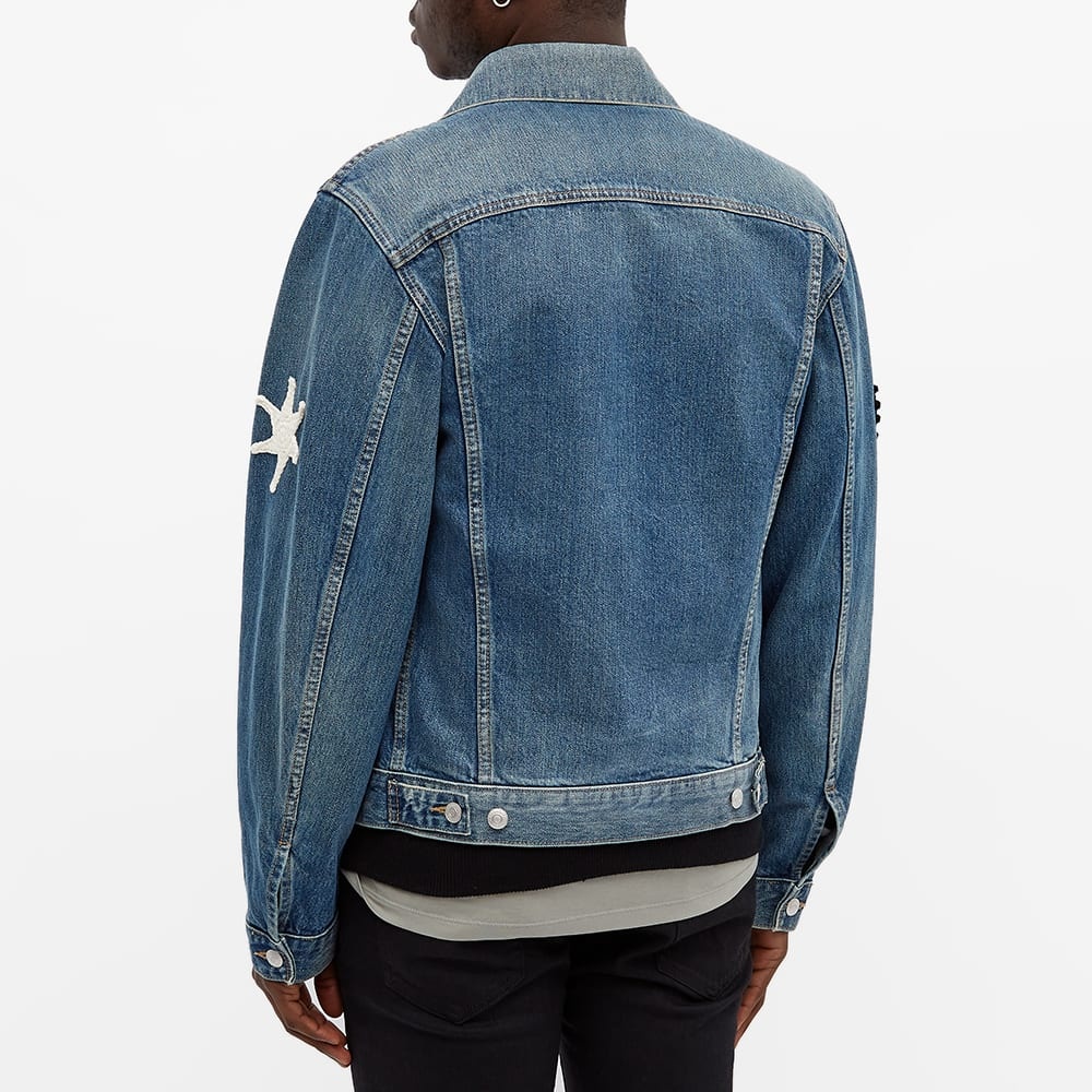 Alexander McQueen Crochet Patch Denim Jacket - 7