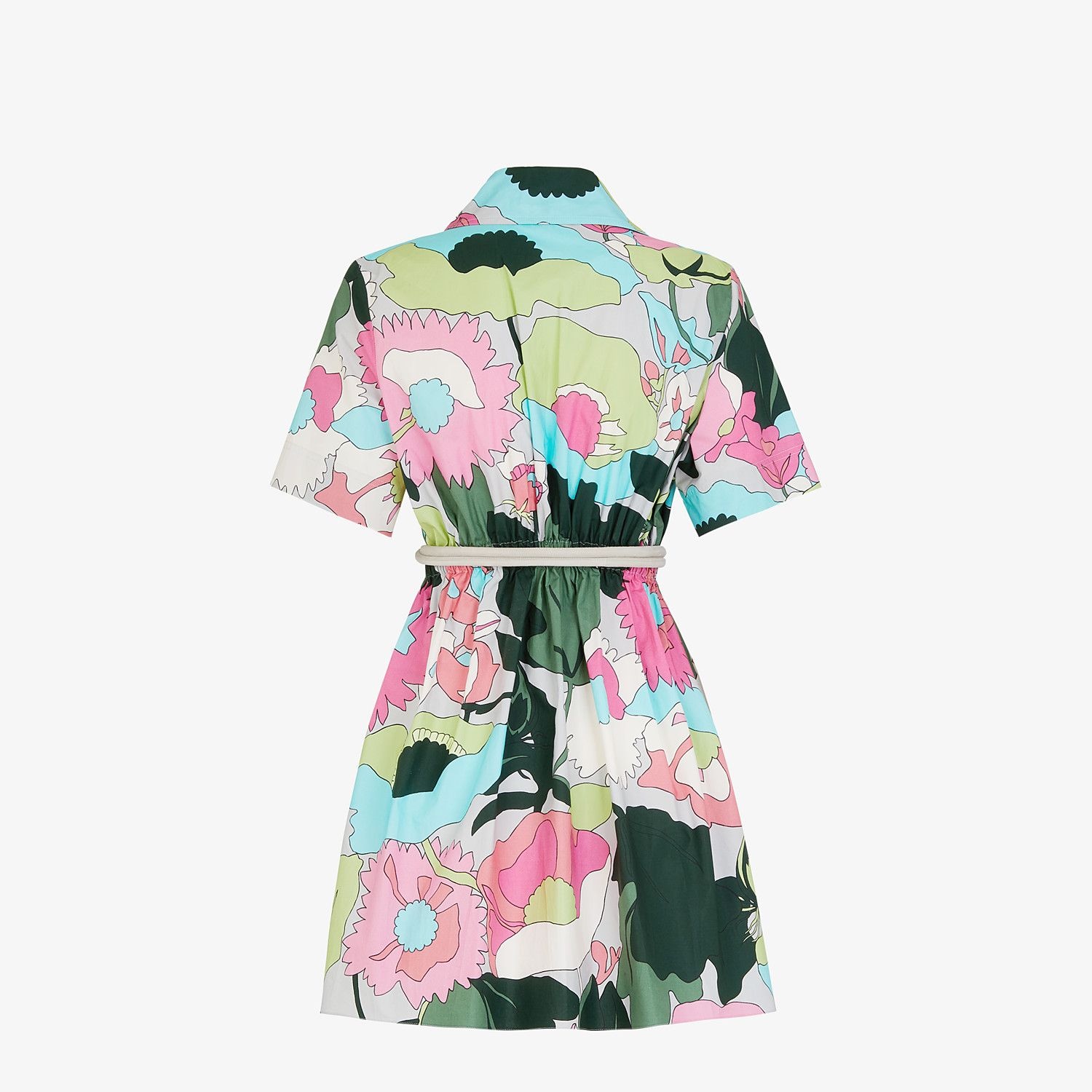 Multicolor poplin dress - 2