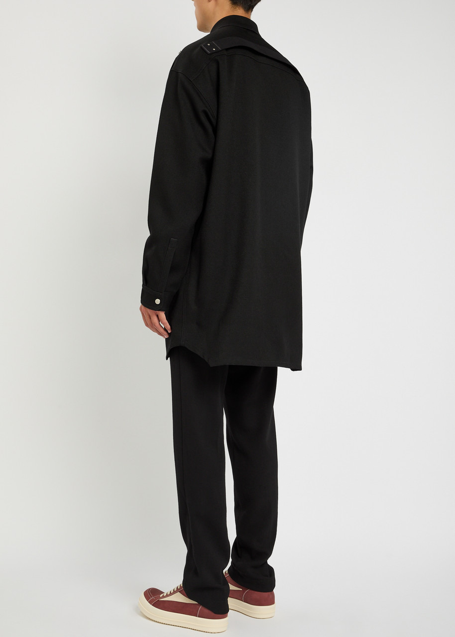 Rick Owens Embellished Wool Overshirt - 3