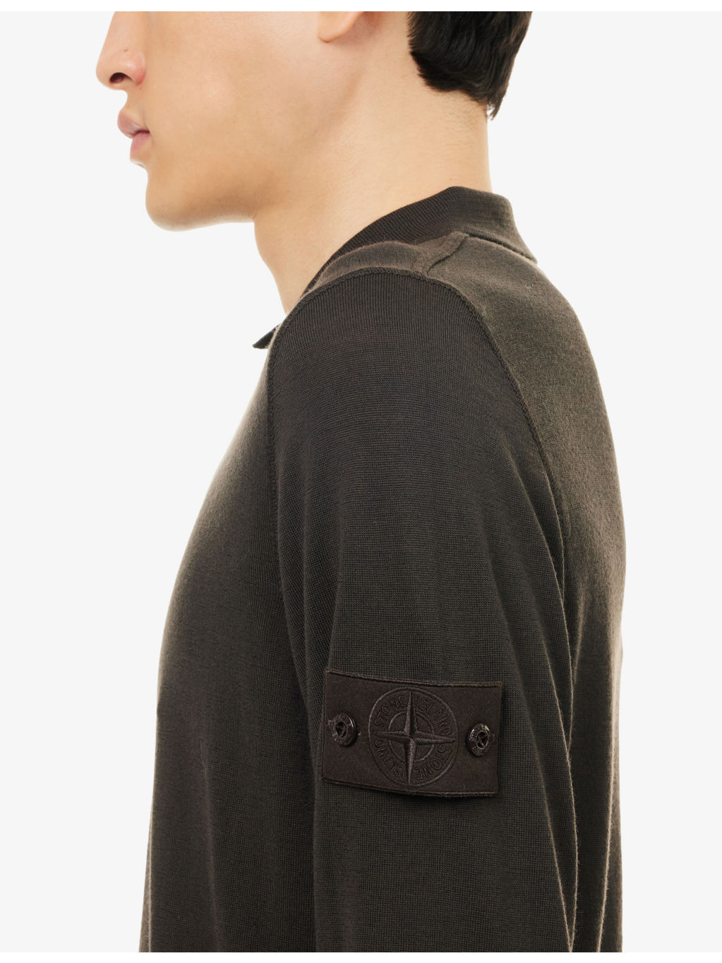 Light Wool Ghost Long-Sleeve Wool Polo Shirt - 5
