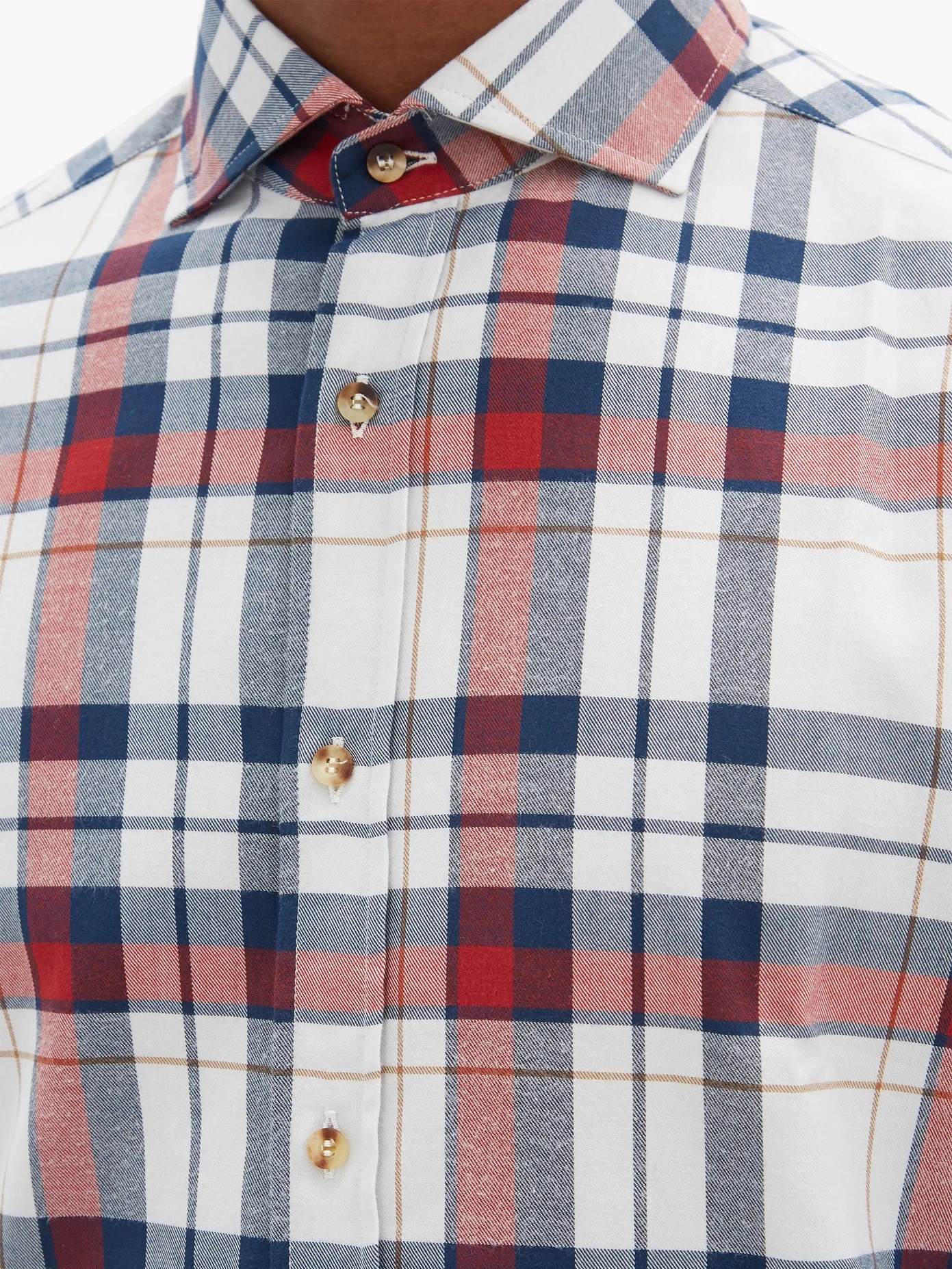 Checked cotton-poplin shirt - 4