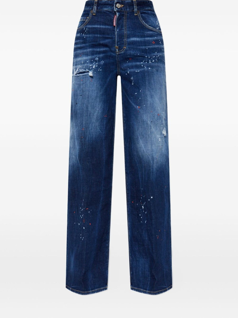 whiskering-effect jeans 1