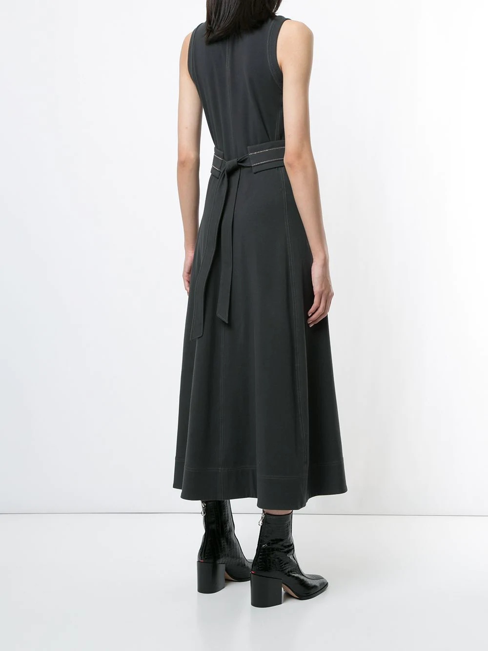 belted sleeveless dress - 4