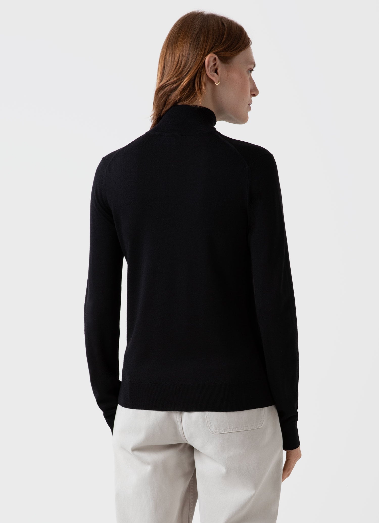 Merino Silk Zip Neck Jumper - 4