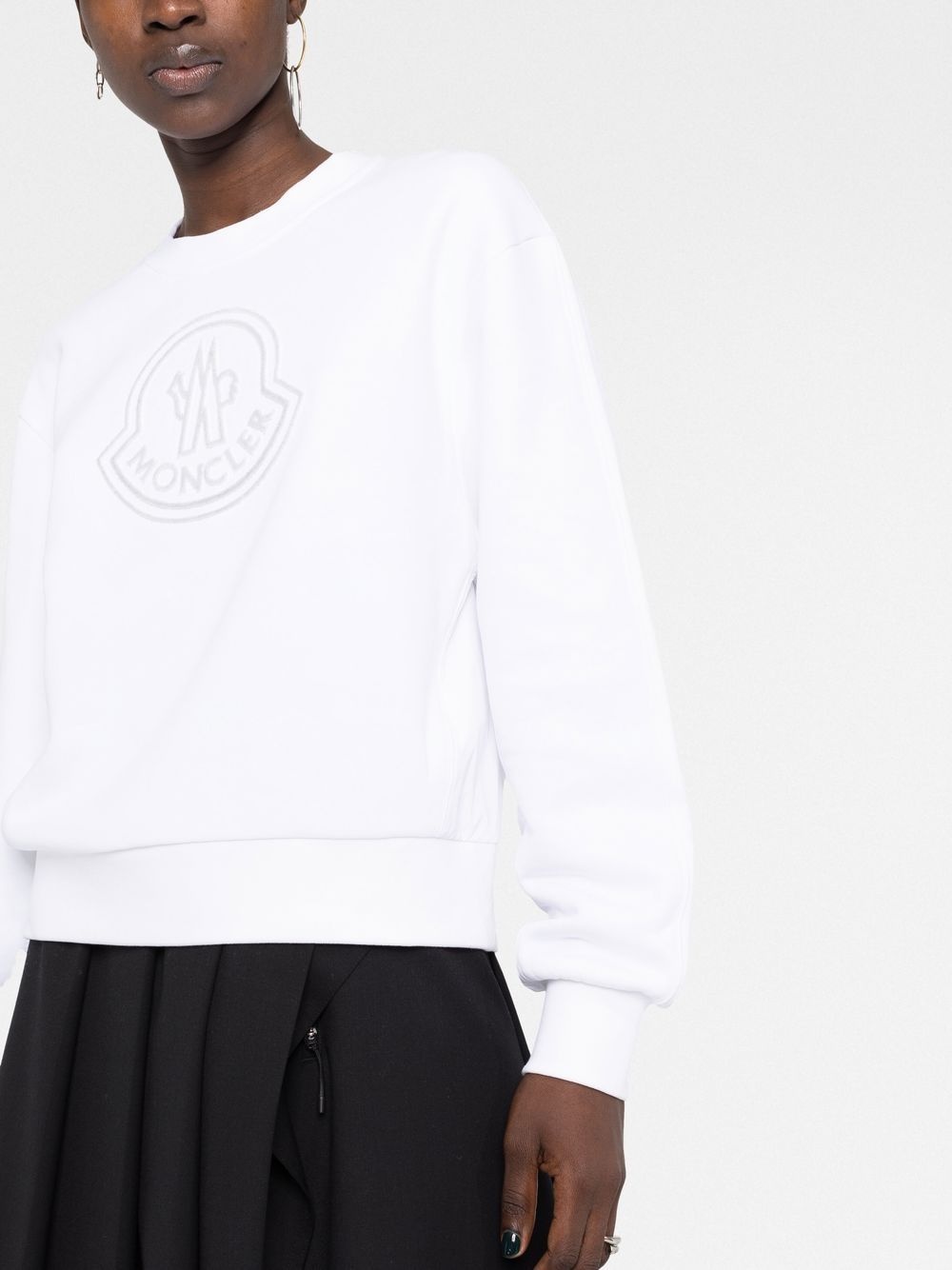 logo-print cotton sweatshirt - 3