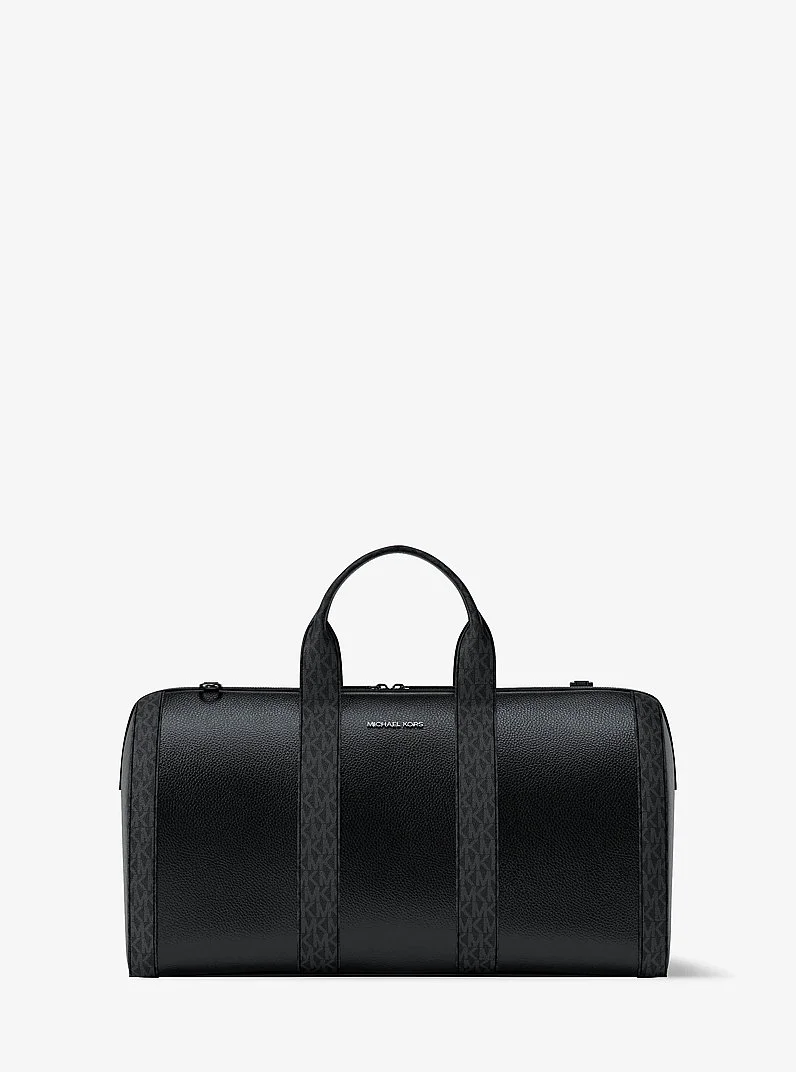 Cooper Pebbled Leather and Signature Logo Duffel Bag - 1