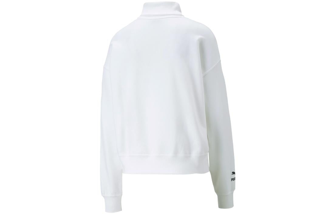 (WMNS) PUMA Team Sweatshirt 'White' 539271-02 - 2