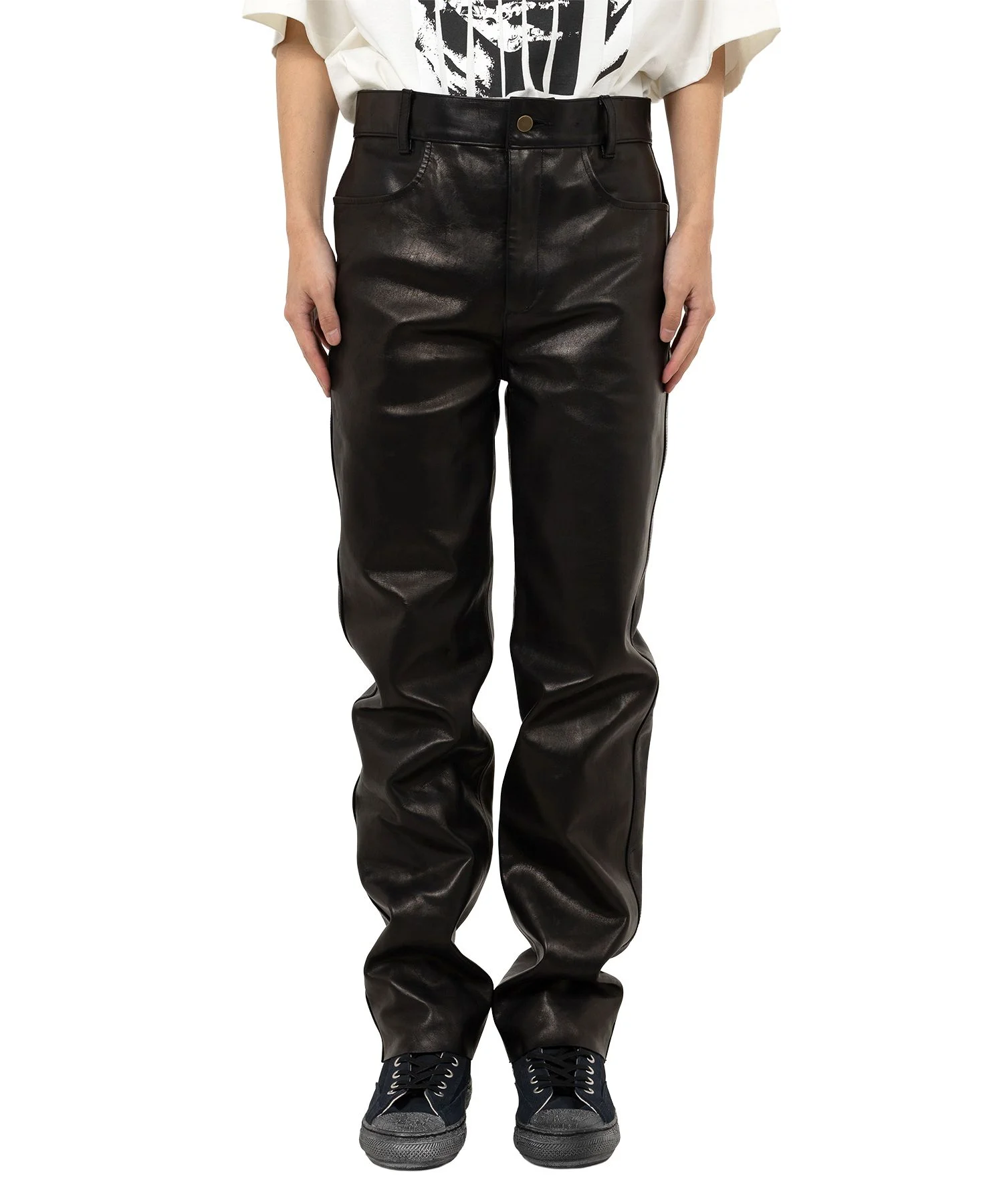 "MASSES x MMY" Horse Leather Pants - 1