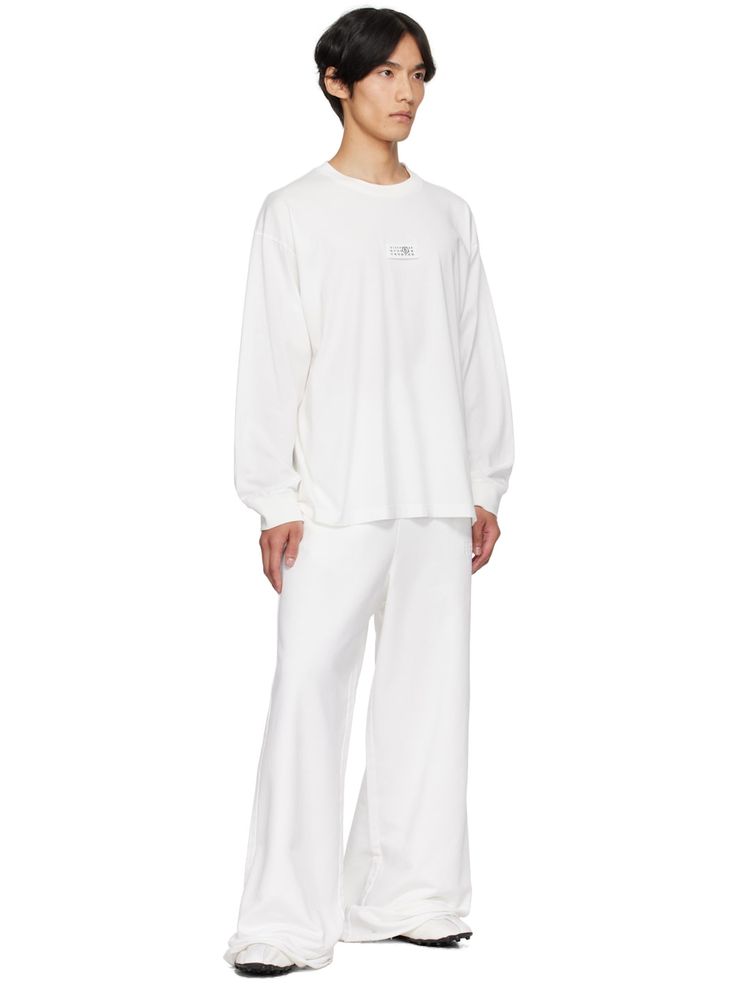 White Drawstring Sweatpants - 4
