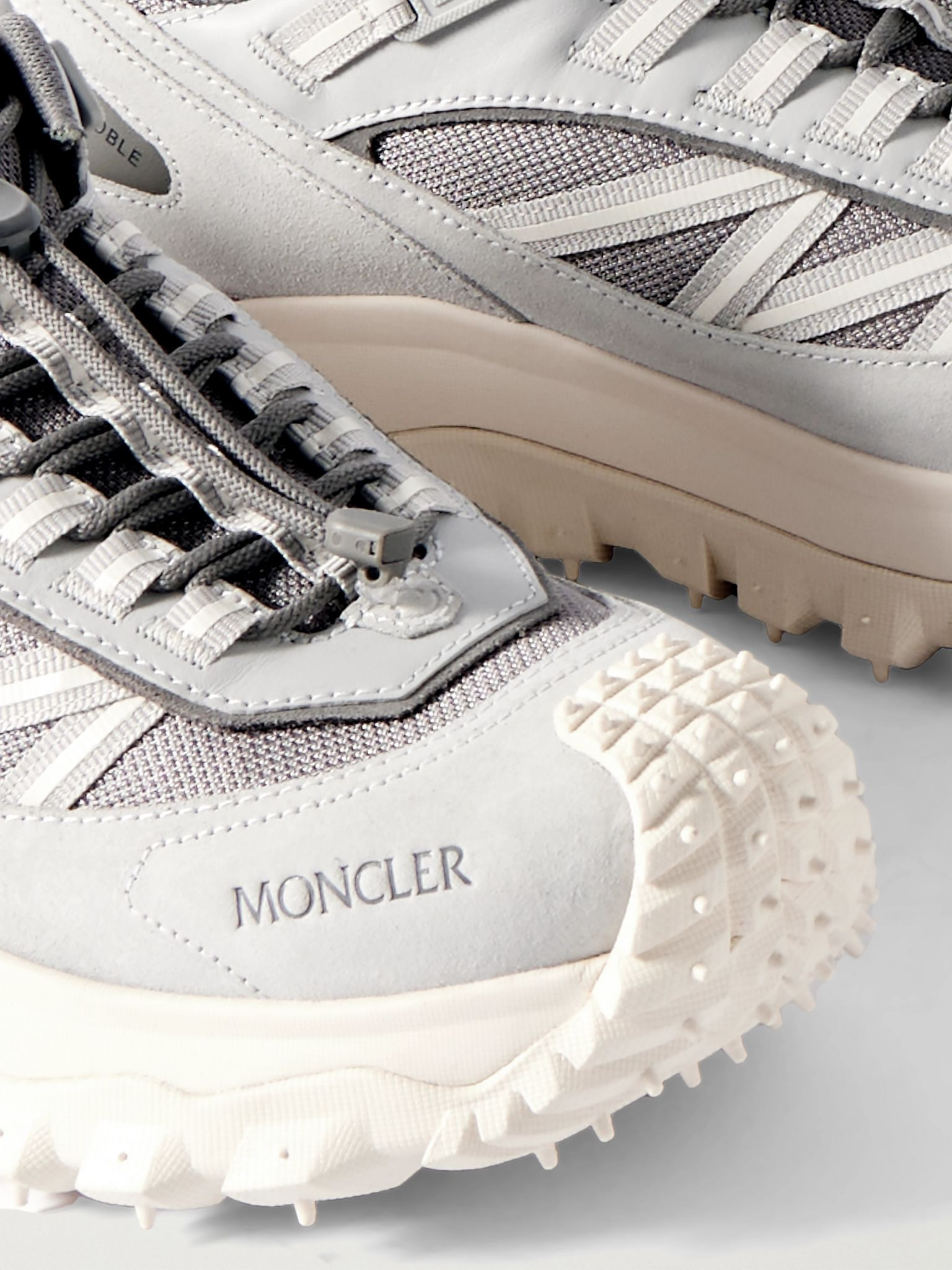 Trailgrip GTX Webbing and Rubber-Trimmed Leather, Suede and Mesh Sneakers Gray - 6